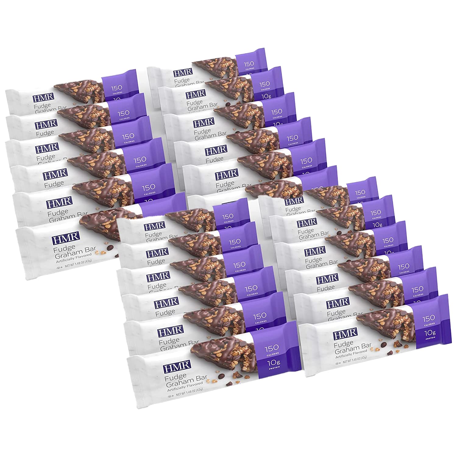 fudge-graham-hmr-protein-bars---nutritious-snack-for-weight-maintenance-low-calorie-dessert-with-10g-of-protein---24-count-2