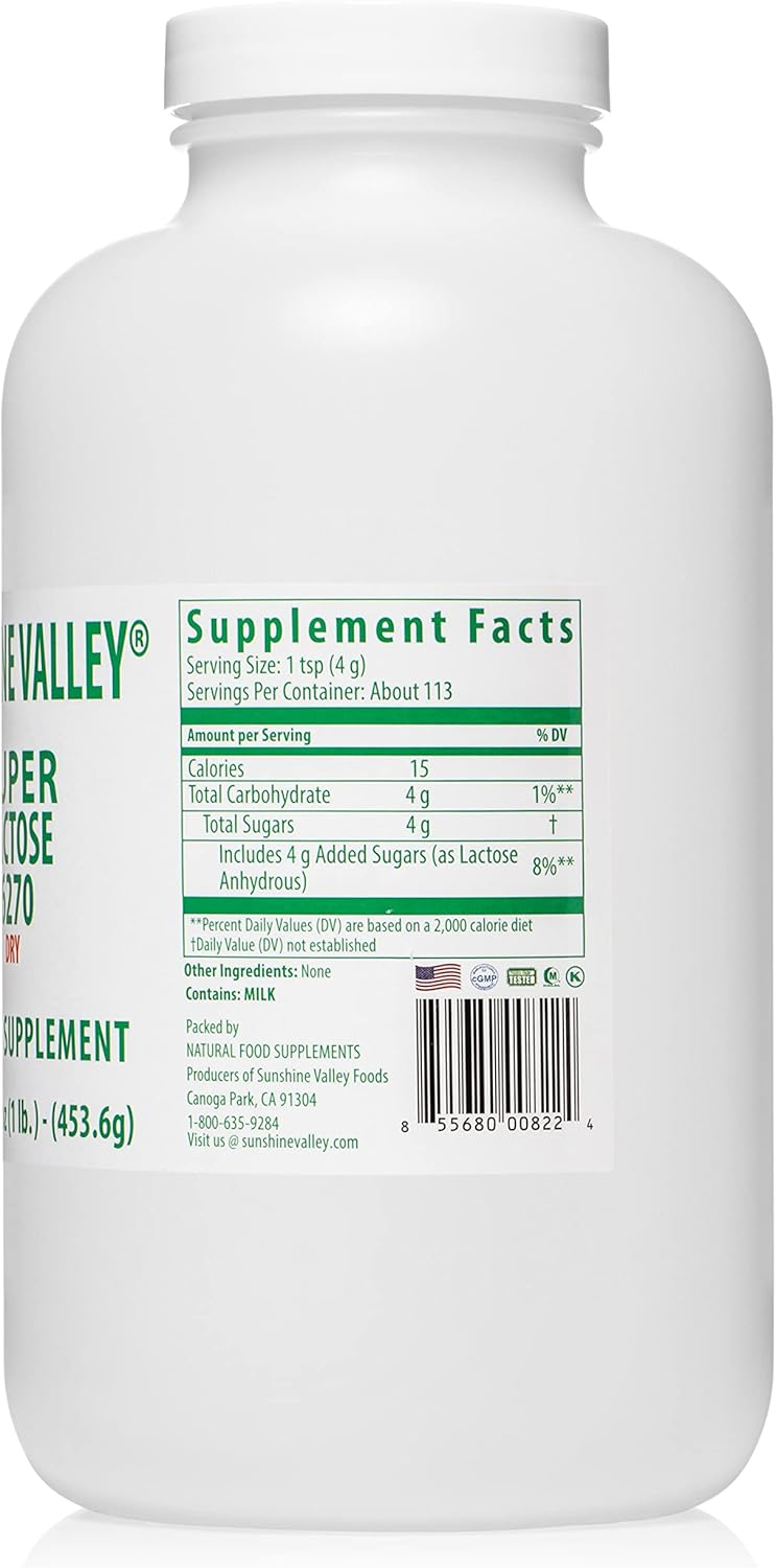 16-oz-sunshine-valley-super-lactose-dry-powder---free-flow-pour-gluten-free-sugar-baking-enhancer-for-cooking-food-mixtures-3