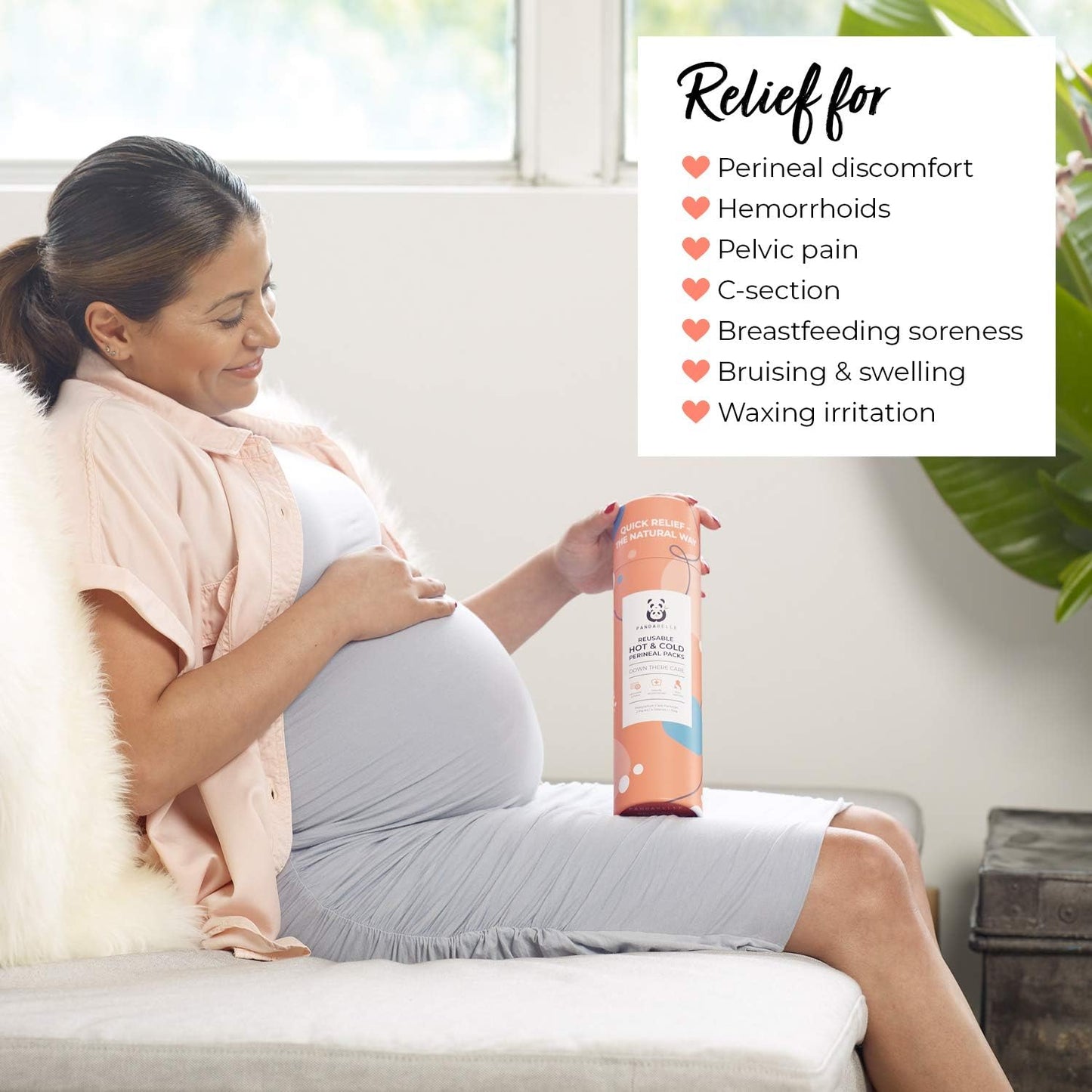 hot-cold-perineal-ice-pack-with-4-washable-sleeves-carry-bag---ideal-for-postpartum-pain-hemorrhoids-c-section-scar-breastfeeding-waxing-more-2