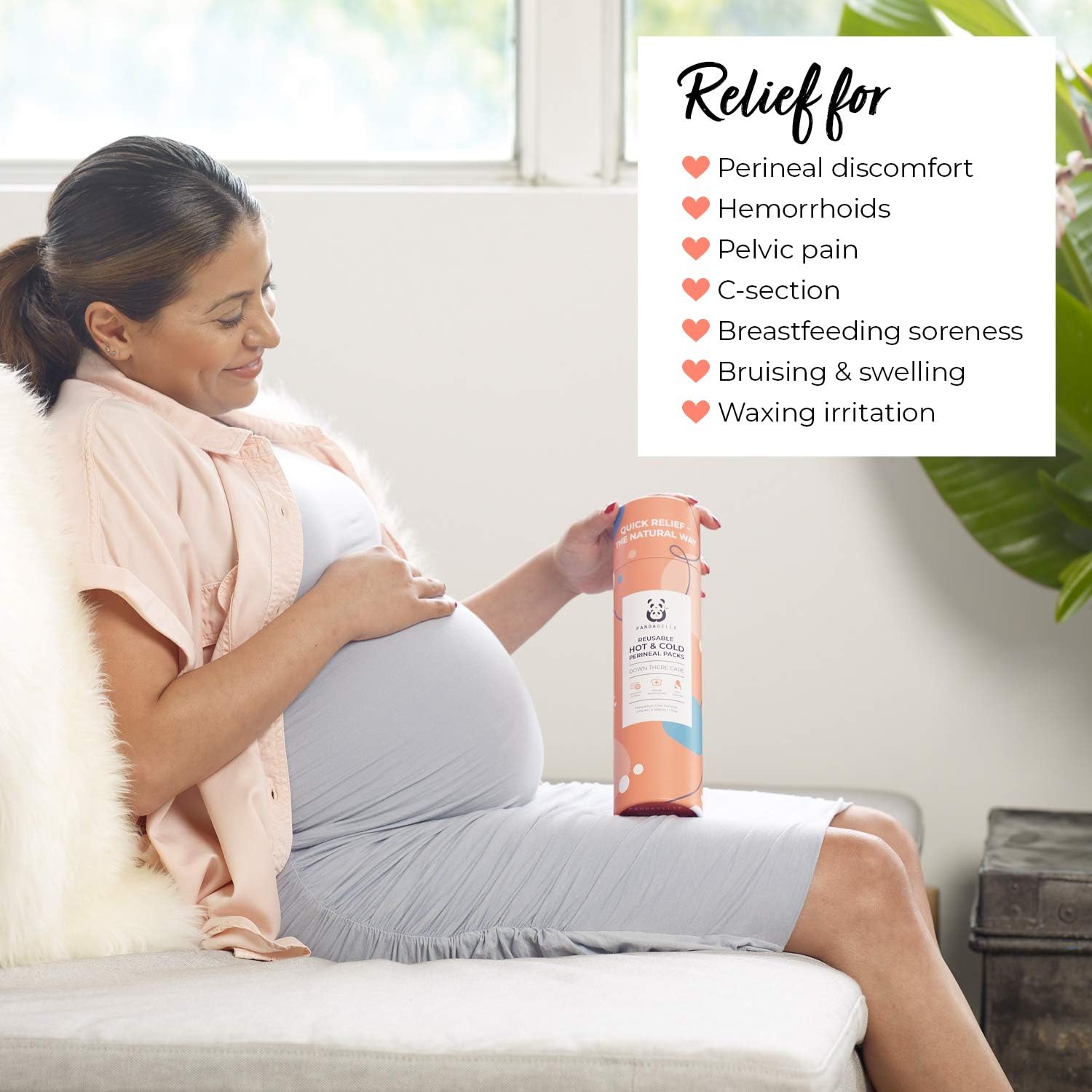 hot-cold-perineal-ice-pack-with-4-washable-sleeves-carry-bag---ideal-for-postpartum-pain-hemorrhoids-c-section-scar-breastfeeding-waxing-more-2