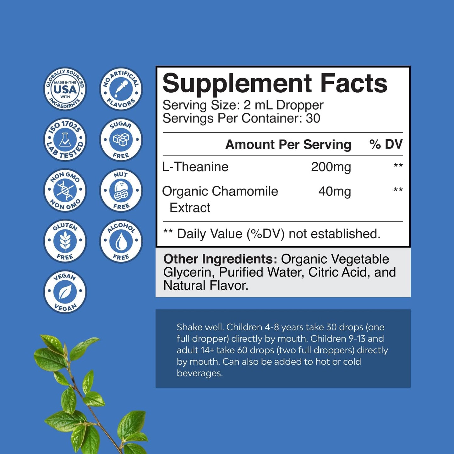 high-absorption-l-theanine-liquid-drops-with-chamomile-extract---focus-relaxation-supplement-for-adults-kids---200mg-l-theanine-per-serving---2oz-3