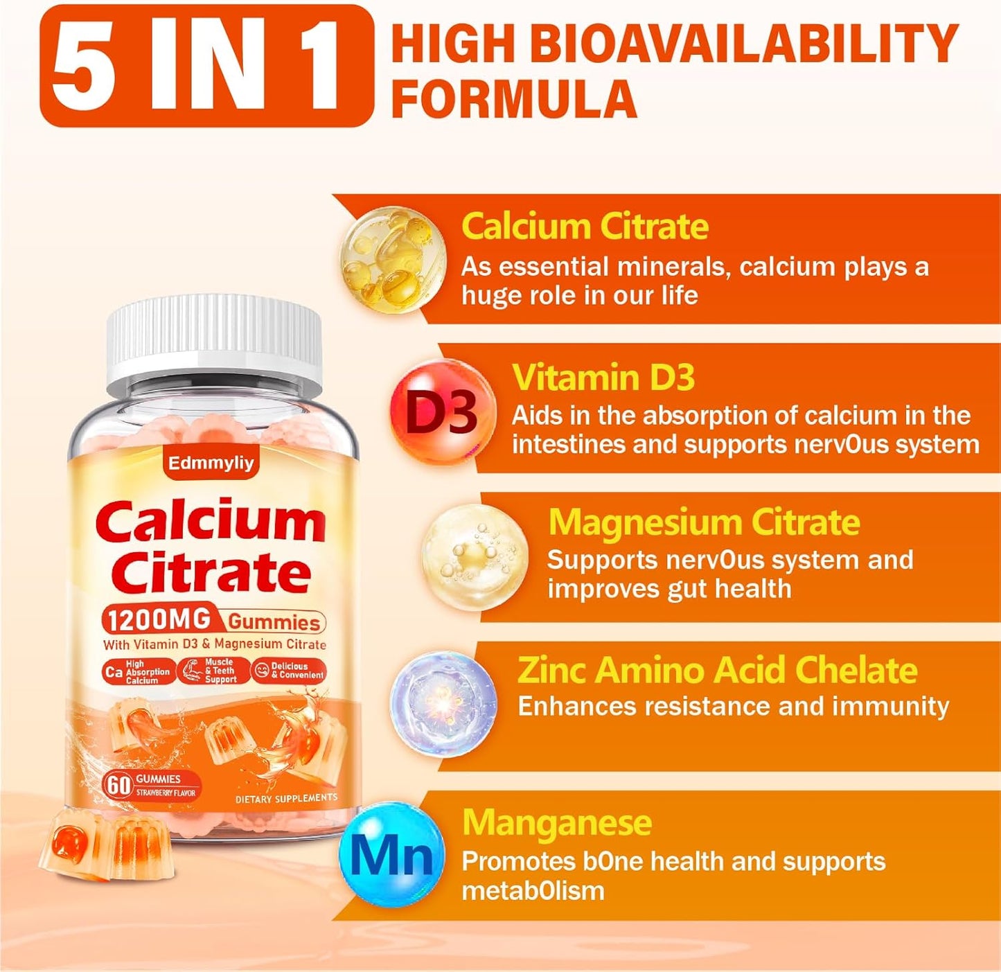 organic-calcium-citrate-gummies-for-adults---sugar-free-with-magnesium-and-vitamin-d3---chewable-calcium-supplement-for-men-and-women---1200mg-calcium-300mg-magnesium-3