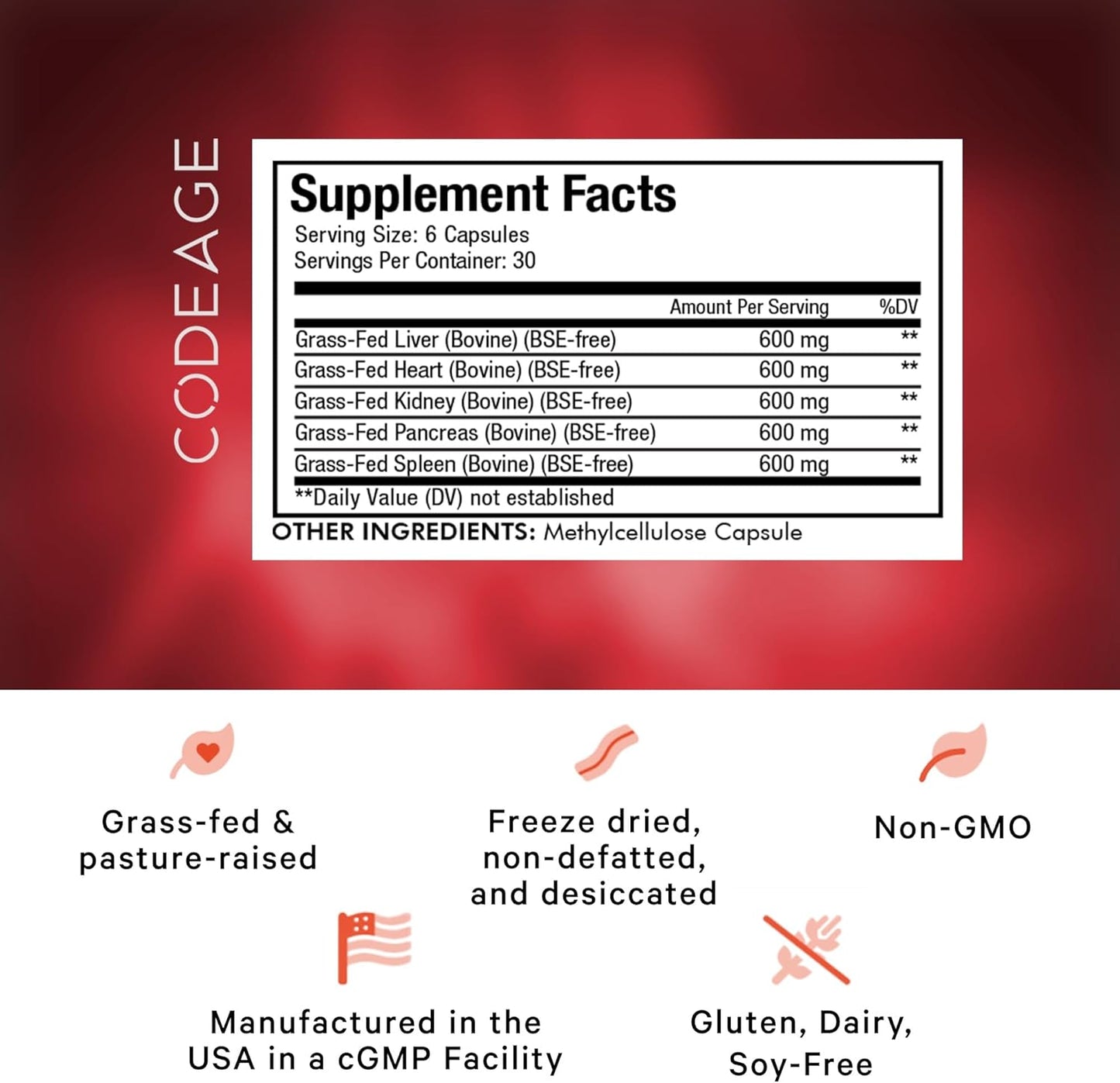 grass-fed-beef-organs-supplement-with-glandulars---freeze-dried-bovine-pills-for-liver-heart-kidney-pancreas-spleen---non-gmo-vitamins---180-capsules-2