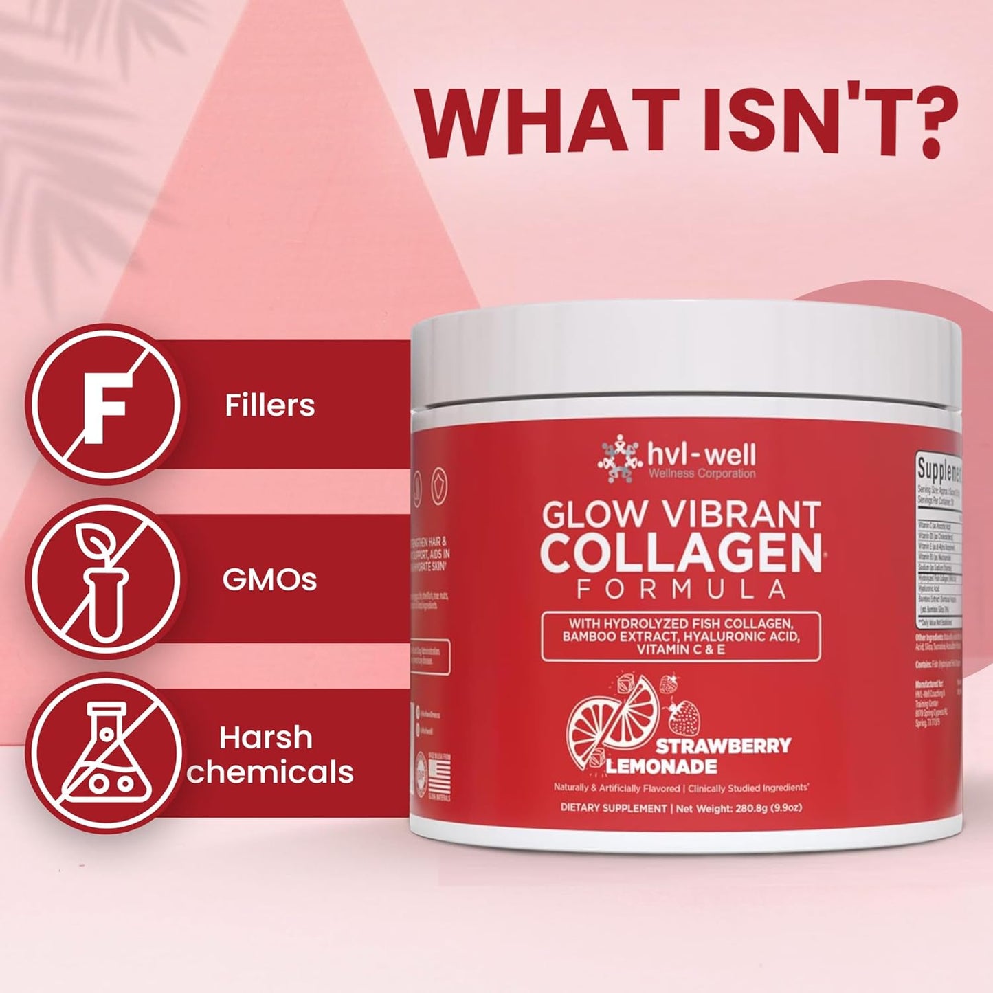 organic-collagen-peptide-powder-strawberry-lemonade-flavored---promotes-healthy-bones-skin-nails-hair---easy-to-digest-sugar-free---30-servings-for-women-men-4