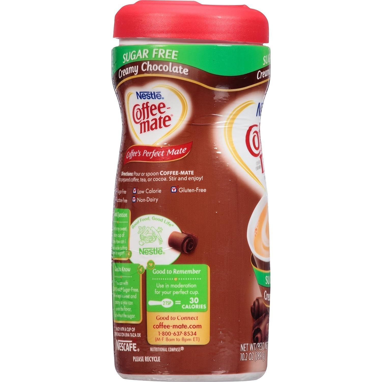 savoy-coffee-mate-creamy-chocolate-sugar-free-powder-coffee-creamer-102-oz-canister---pack-of-5-2
