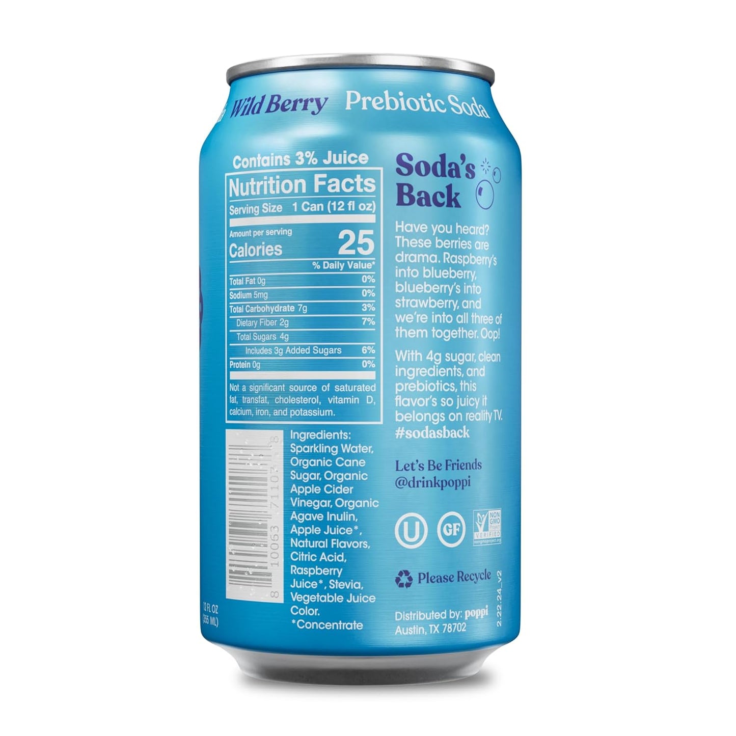 poppi-sparkling-prebiotic-soda-beverage---wild-berry-flavor-12-oz-cans-pack-of-12---apple-cider-vinegar-seltzer-water-fruit-juice---varying-packaging-2