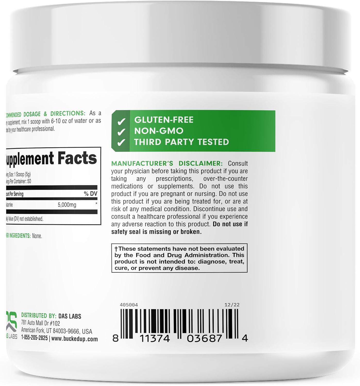 highly-potent-bucked-up-l-glutamine-powder---5000mg-50-servings-250g---muscle-recovery-immune-support-supplement-4