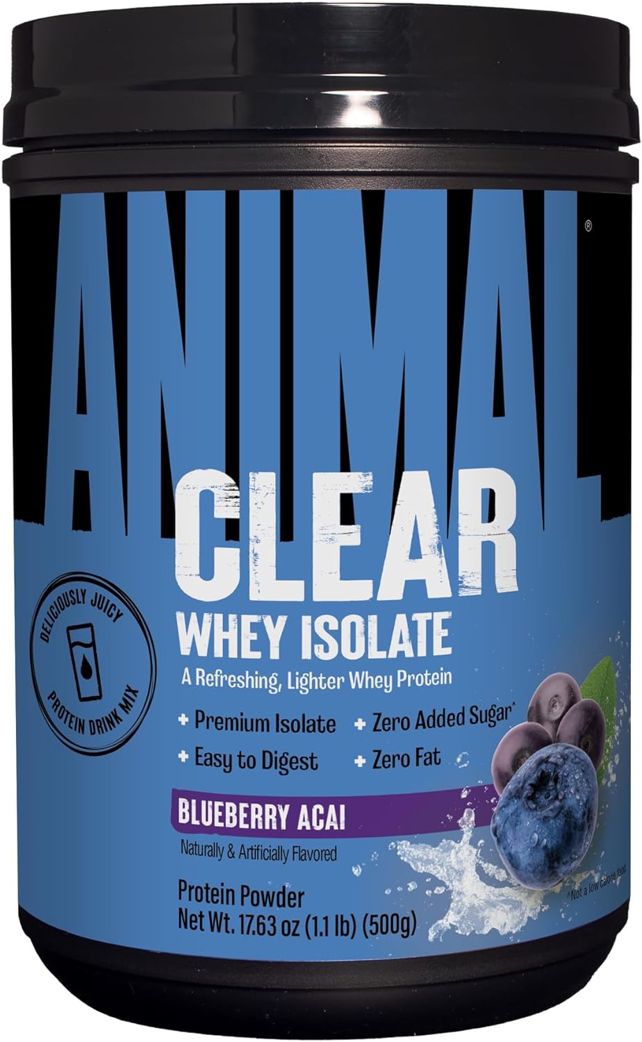 blueberry-acai-clear-whey-isolate-protein-powder---5g-bcaa-easy-to-digest-mix-refreshing-drink-for-men-and-women-500g-20-servings-8