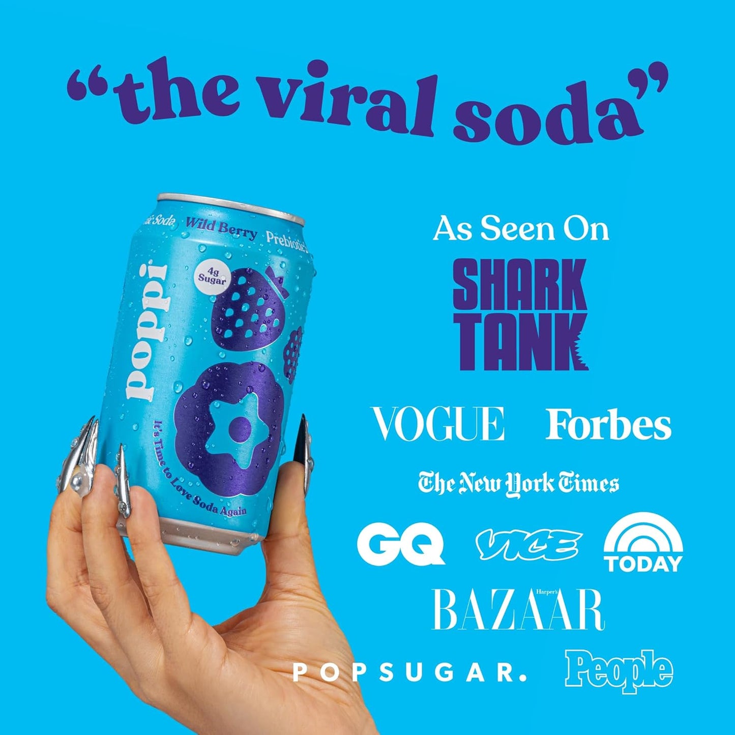 poppi-sparkling-prebiotic-soda-beverage---wild-berry-flavor-12-oz-cans-pack-of-12---apple-cider-vinegar-seltzer-water-fruit-juice---varying-packaging-6