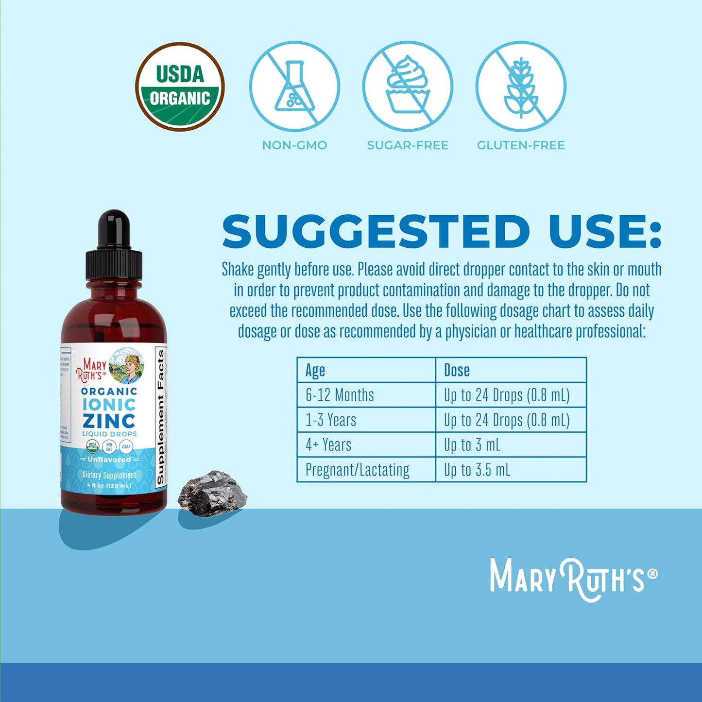 MaryRuth Organics Precision Probiotic & Zinc Drops for Women - Raspberry Flavor | Clean Label Project VerifiedĀ® | Vitamins for Gut Health, Immune Support, & Overall Wellness | Vegan, Non-GMO, Gluten Free - Espot.com.au