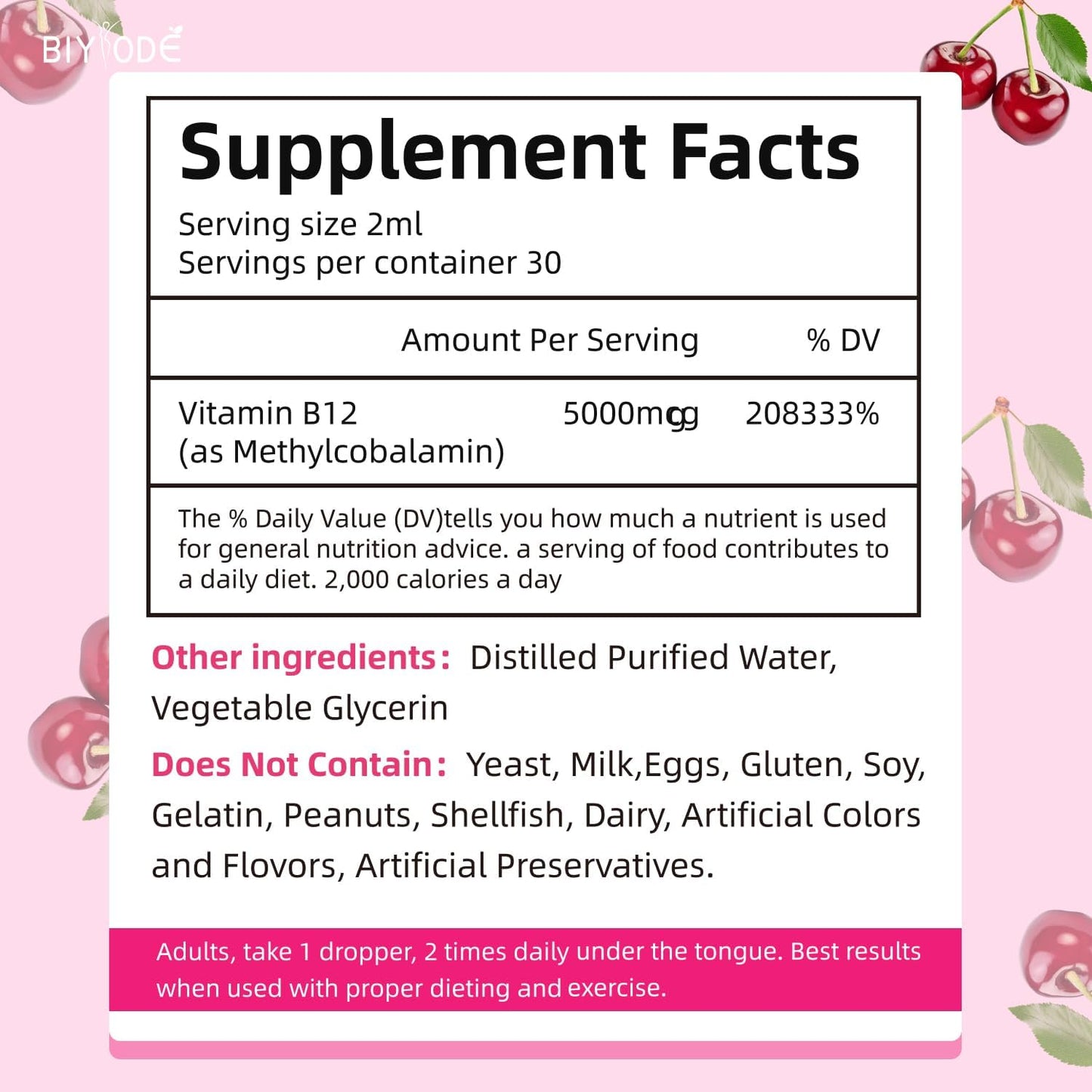 organic-cherry-flavored-vitamin-b12-liquid-drops---5000-mcg-for-brain-boost-energy---neuron-support-mood-memory---60ml-bottle-2