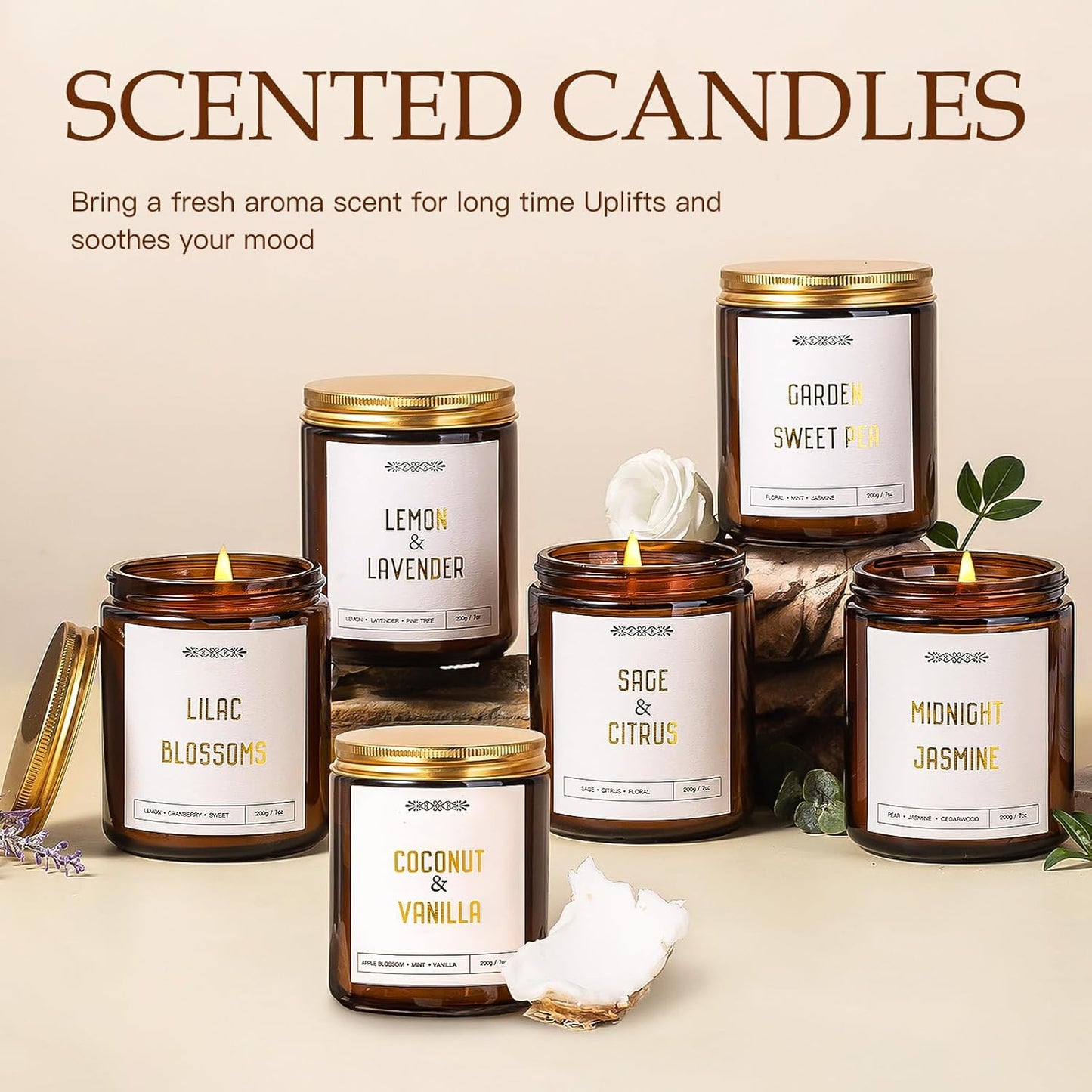 6-pack-yinuo-scented-candle-gift-set-for-women---42oz-330-hour-burn-time---natural-soy-wax-amber-jar-candles-for-birthday-valentine-anniversary-christmas---aromatherapy-home-fragrance-6