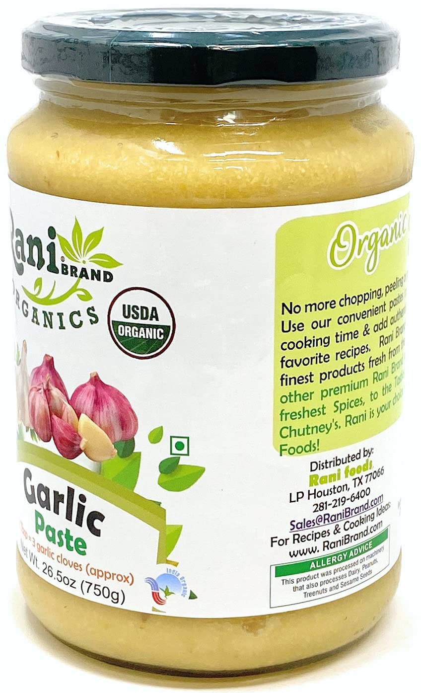 organic-garlic-cooking-paste-265oz-750g---vegan-gluten-free-non-gmo---indian-usda-certified-organic---glass-jar-2