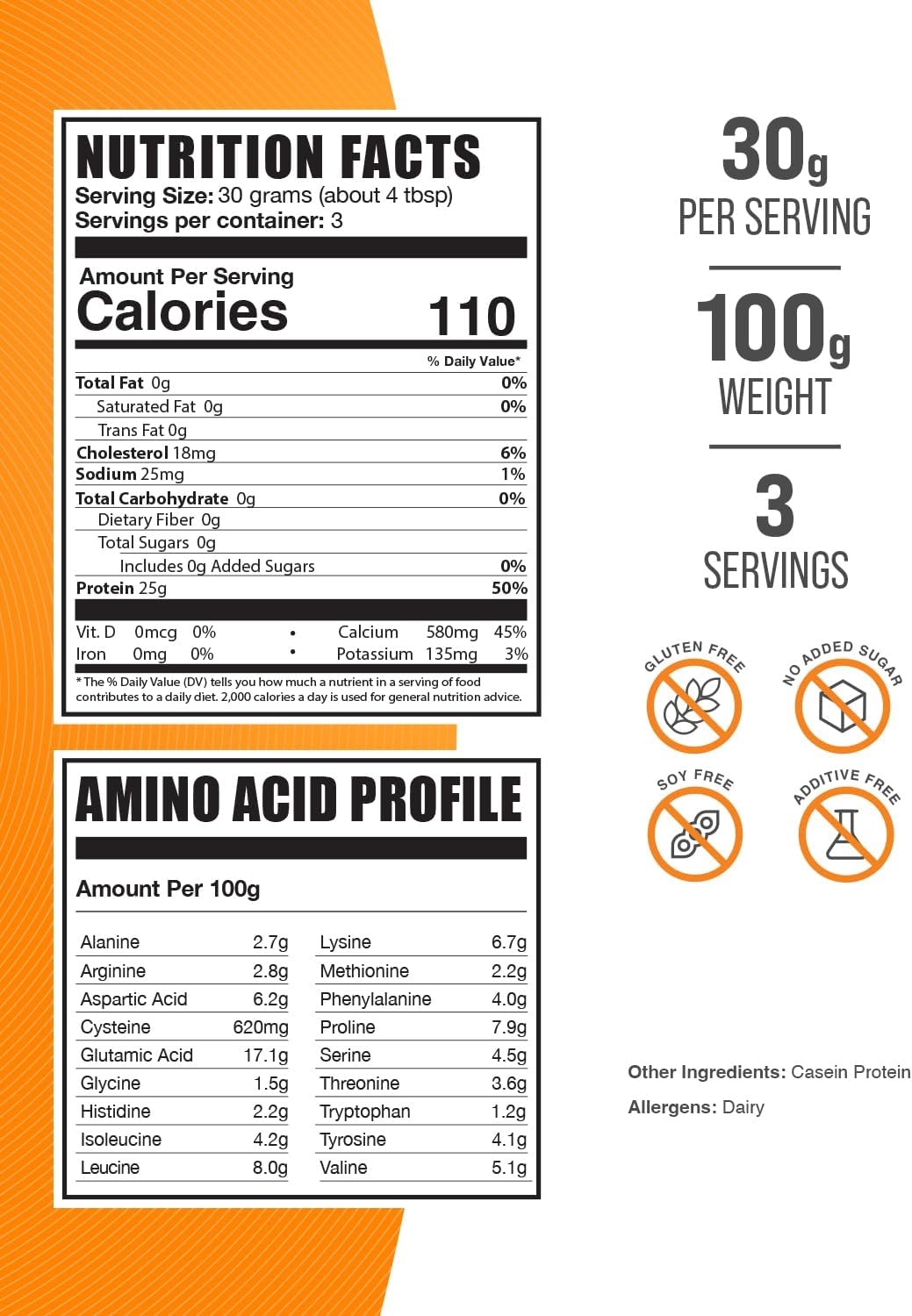 bulksupplements-casein-protein-powder---micellar-casein-gluten-soy-free---30g-per-serving---100g-35-oz---1-pack-2