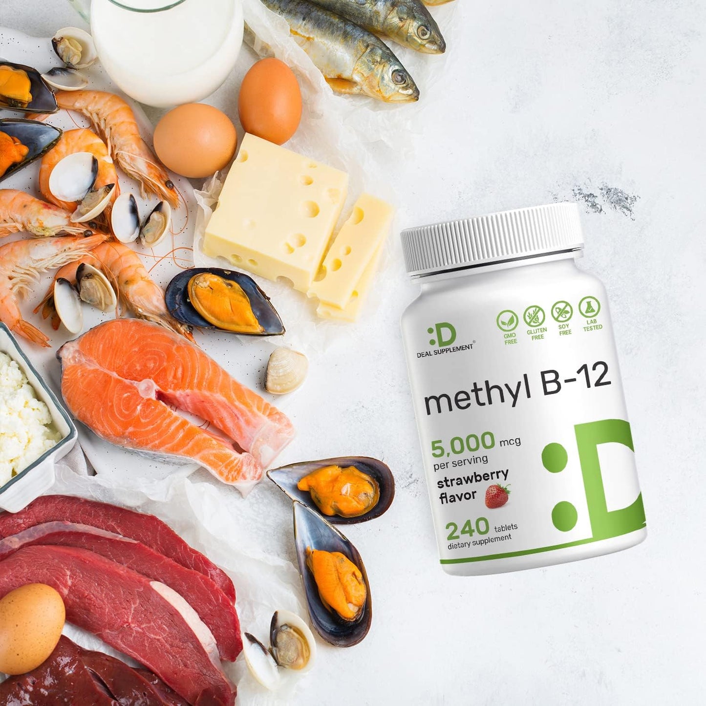 methyl-b-12-vitamins-5000-mcg-chewable-tablets---strawberry-flavored---energy-brain-health-support---vegetarian-gmo-free---240-count-6