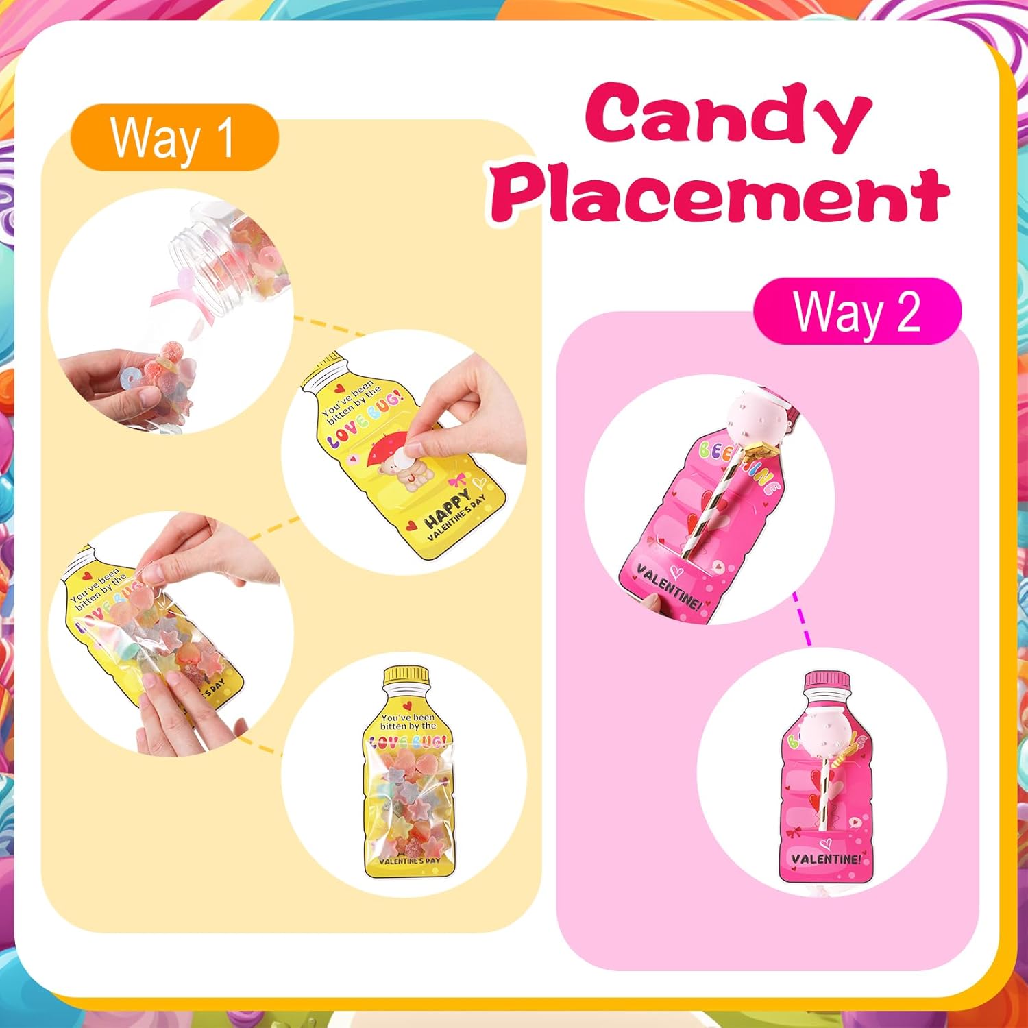 bulk-pack-of-60-kids-valentines-cards-with-drink-bottle-candy-jars---funny-diy-gifts-for-classroom-exchange-party-treats-3