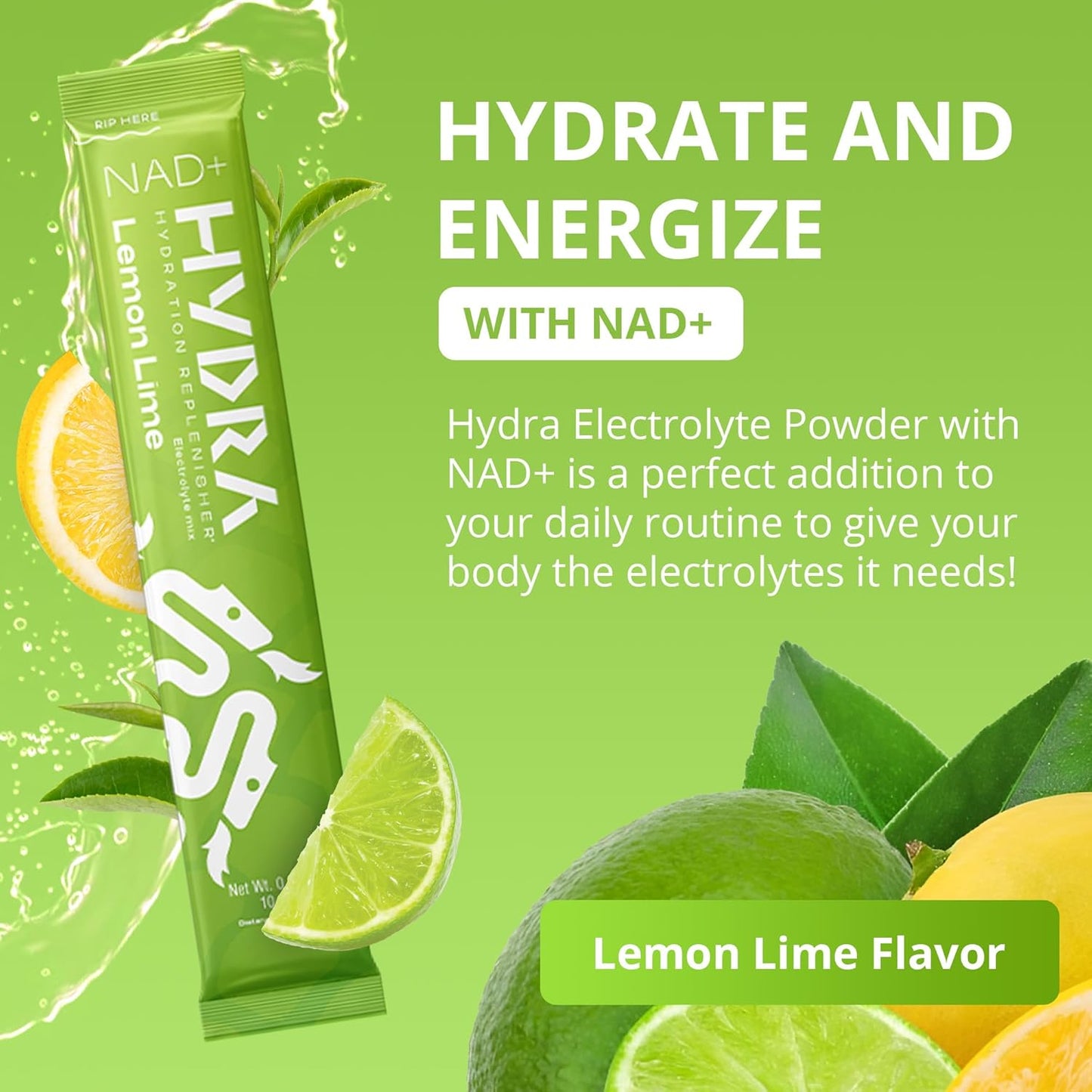 hydra-powder-nutrients-electrolyte-packets-with-nad-for-daily-hydration---low-sodium-low-sugar-electrolyte-mix-lemon-lime---16-packets-2