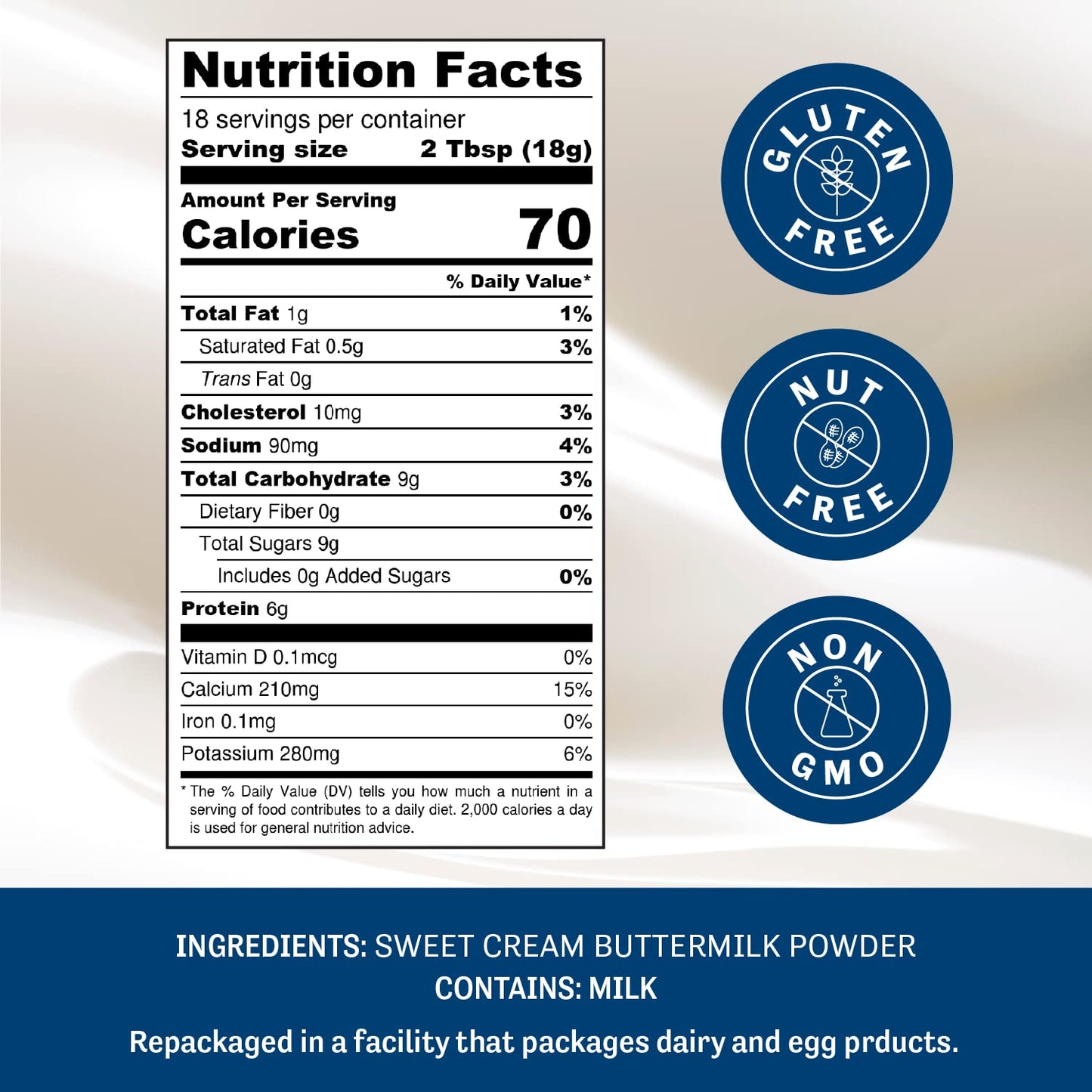 Gluten-Free Buttermilk Powder for Baking & Cooking - 11.25 oz Dried Mix for Pancakes, Fried Chicken, Cornbread by Judee's - Espot.com.au