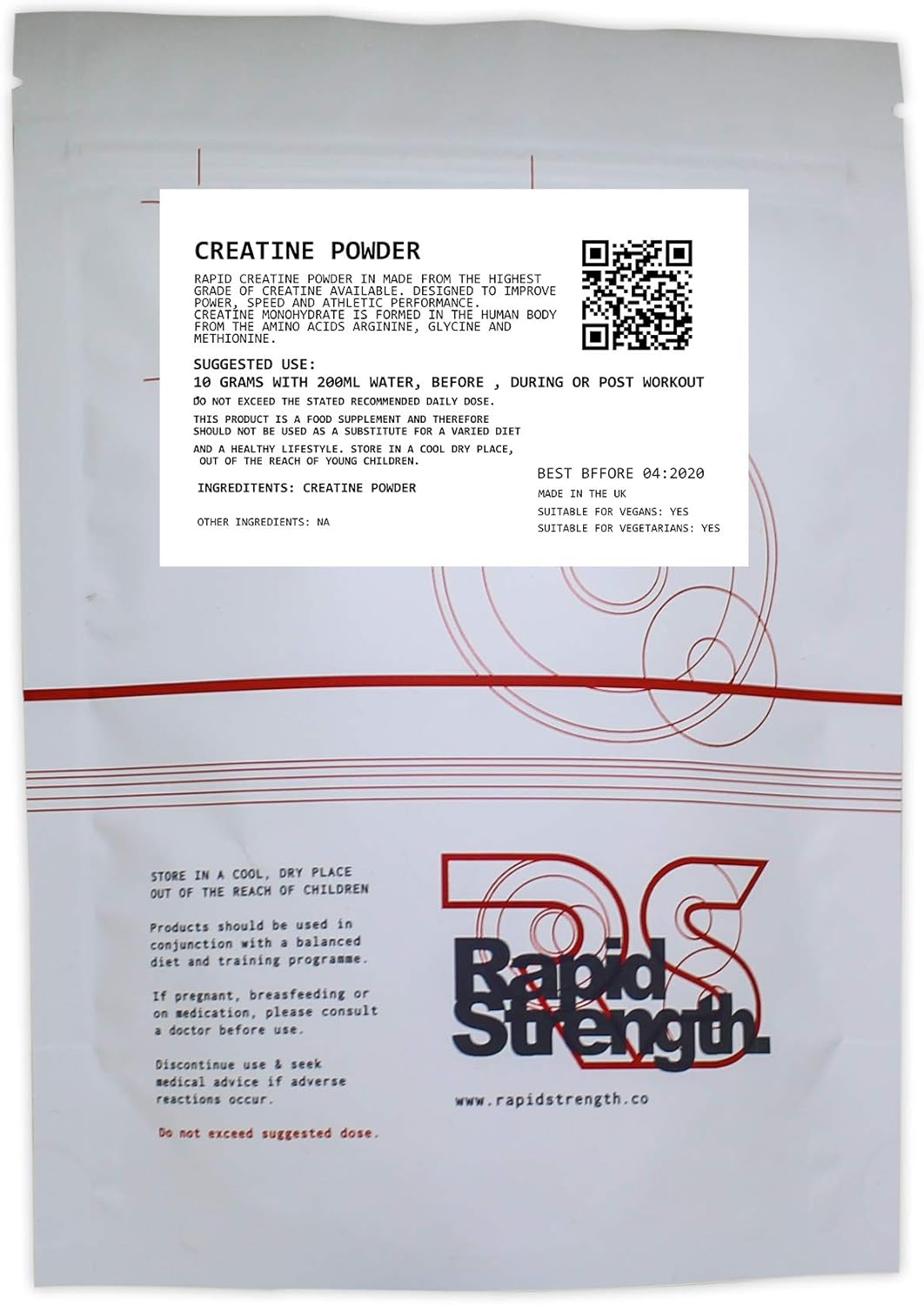 100g Pure Micronised Creatine Monohydrate Powder for Rapid Strength Gains - Espot.com.au