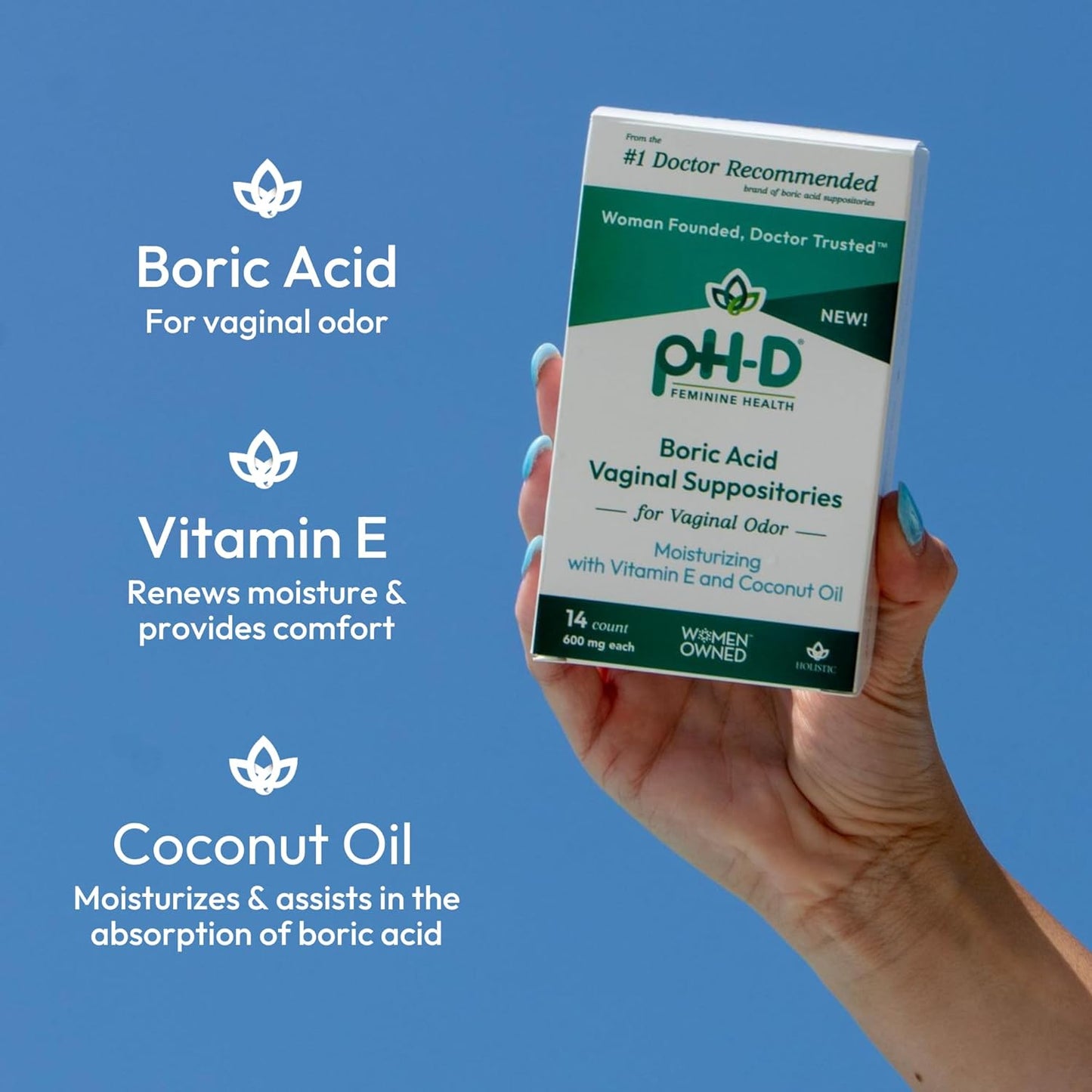 boric-acid-vaginal-suppositories-for-feminine-health-support---ph-d-moisturizing-formula-for-vaginal-odor---14-count---woman-owned---paraben-and-cruelty-free-3