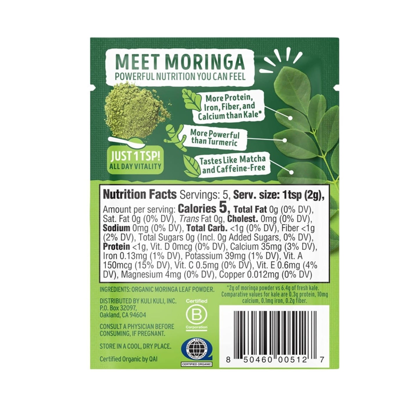 organic-moringa-leaf-powder---pure-usda-certified-non-gmo-perfect-for-smoothies-tea-food---04oz-pack-of-20-by-kuli-kuli-3