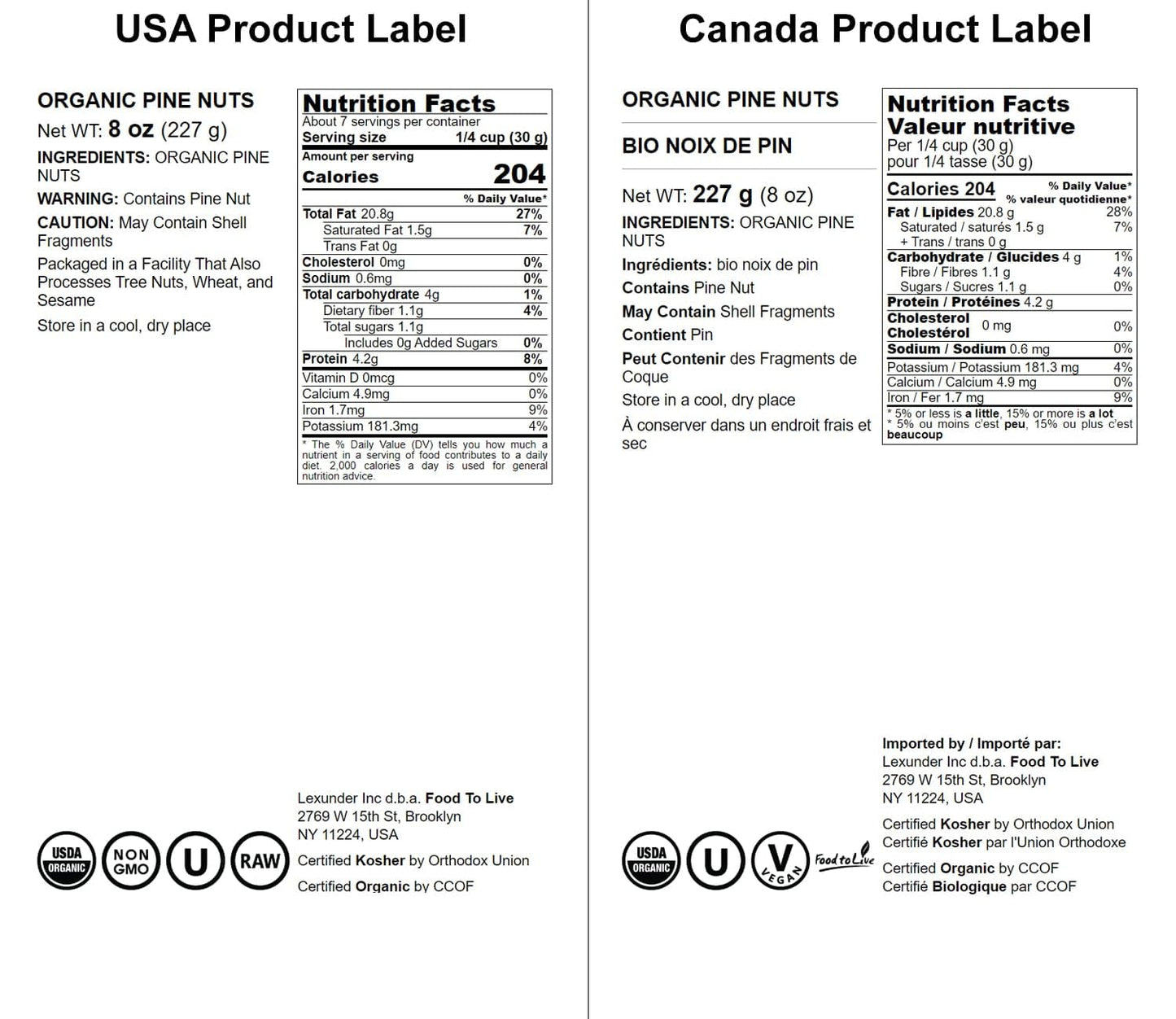 organic-pine-nuts-8oz---non-gmo-whole-raw-pignolias-vegan-kosher-snack---vitamin-e-protein---pesto-salads-desserts-3