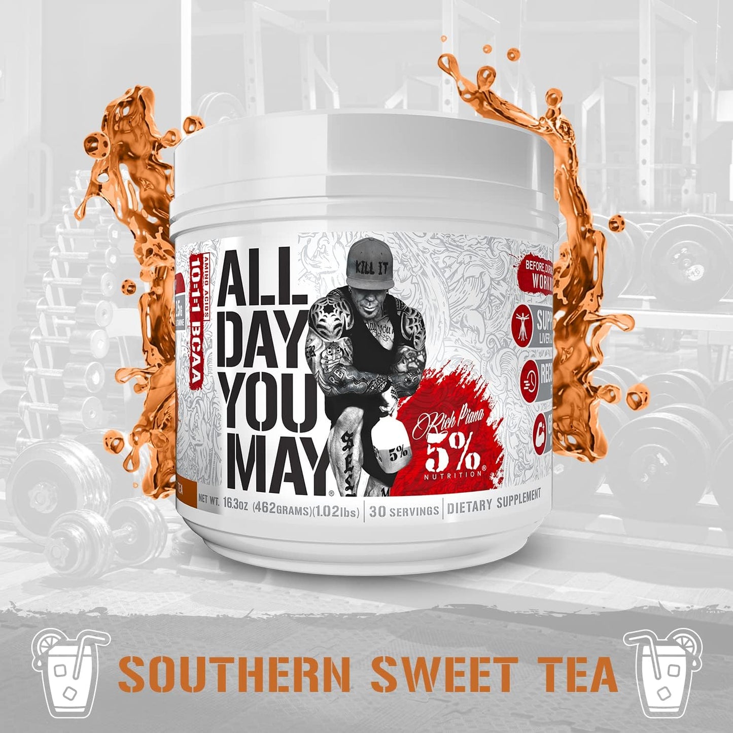 premium-alldayyoumay-bcaa-powder-for-muscle-recovery-endurance-rich-piana-5-nutrition-intra-post-workout-amino-acids---southern-sweet-tea-flavor-163-oz-30-servings-5