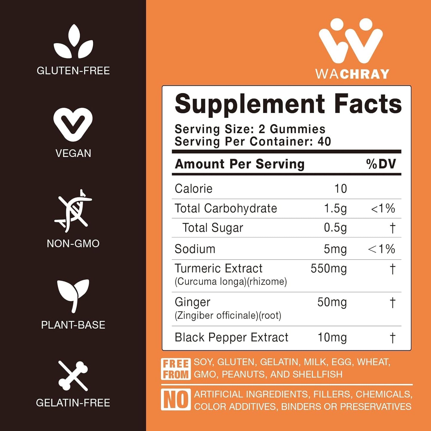 2-pack-turmeric-curcumin-gummies-with-ginger-black-pepper-extract---pain-inflammation-support-for-joints-weight---vegan-organic-tumeric-gummy-supplements-for-adults-kids-4