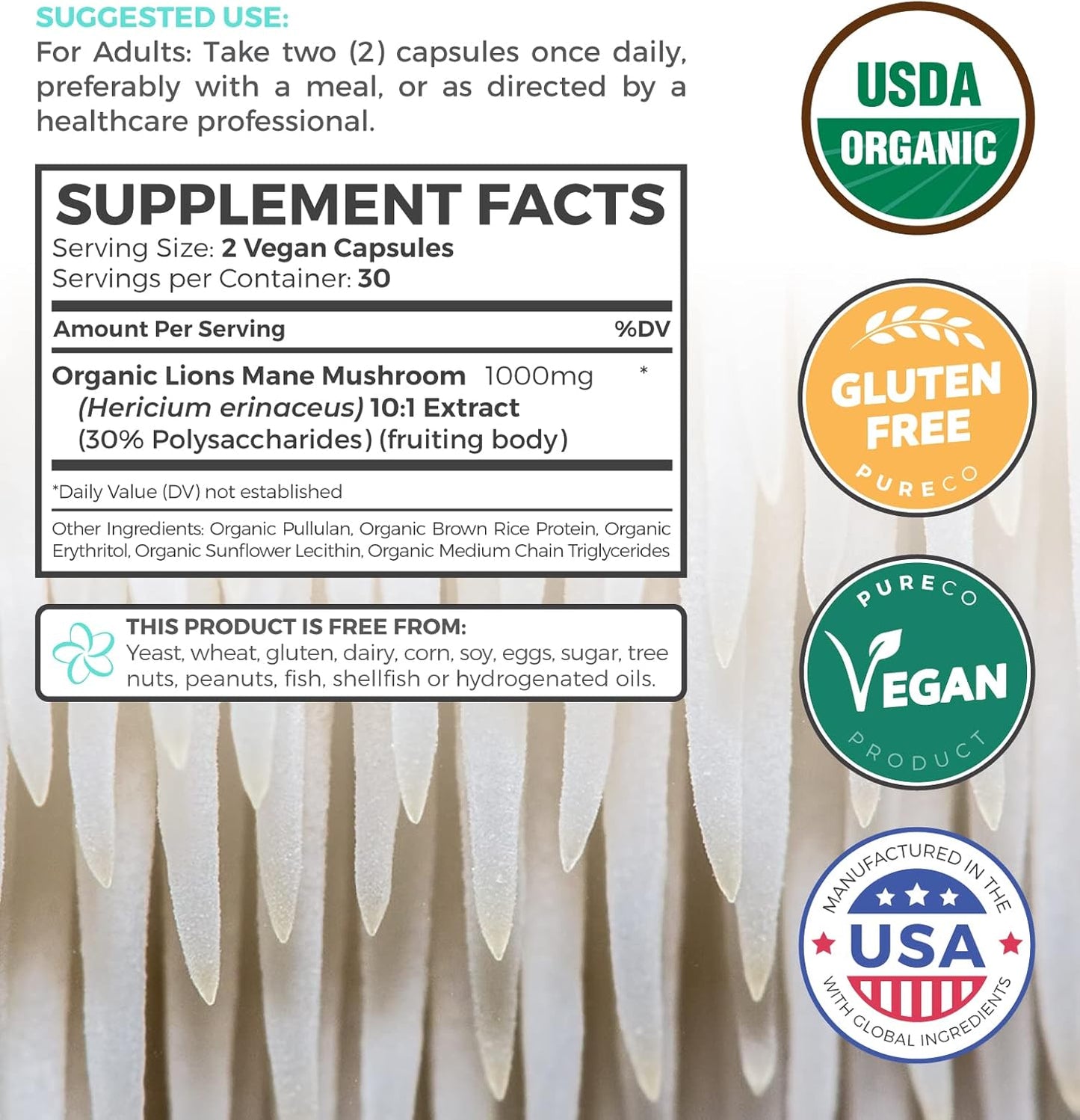Organic Cranberry Powder & Lions Mane Mushroom Bundle - 1-Month Supply of Concentrate Powder & Capsules - Espot.com.au