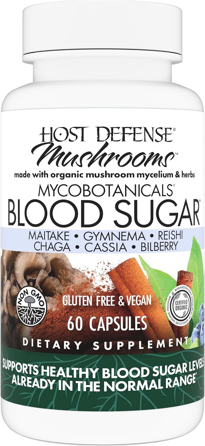Organic MycoBotanicals Capsules - Immune Support Supplement with Chaga, Reishi, and Maitake - Mushroom Mycelium Blend for Wellness - 60 Capsules - Espot.com.au