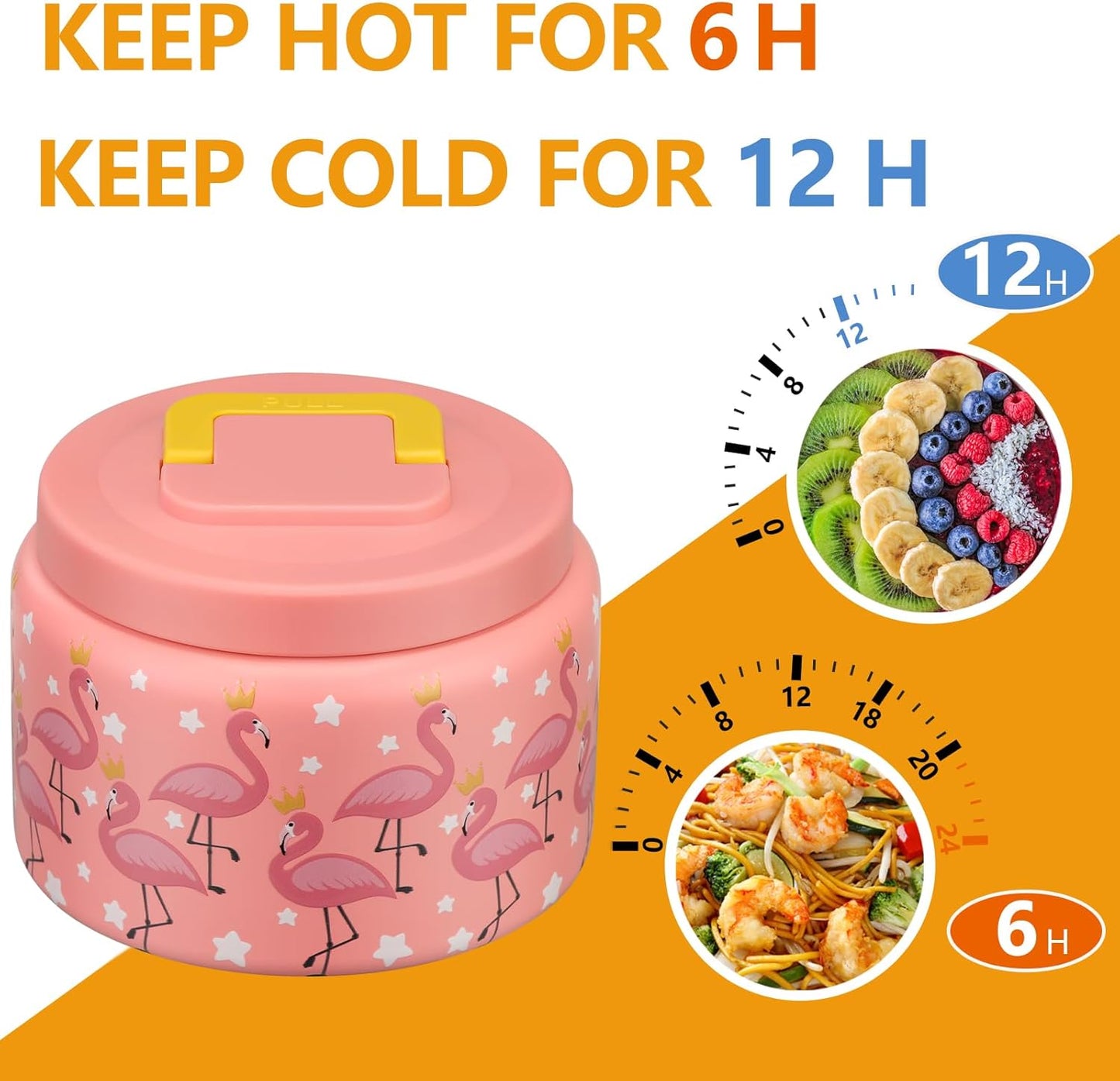 8oz-kids-thermo-food-container-stainless-steel---small-lunch-thermos-for-hotcold-food---easy-wide-mouth-opening---ideal-for-preschool-travel---pink-flamingos-3
