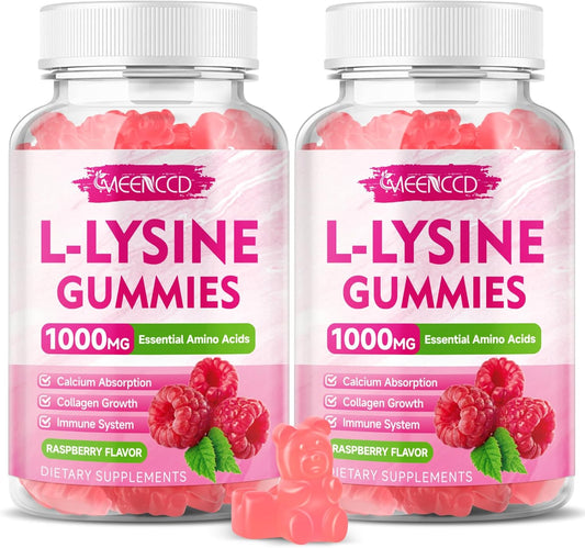 2-pack-l-lysine-1000mg-gummies-for-oral-health---immune-collagen-support---sugar-free-raspberry-flavor---120-count-1