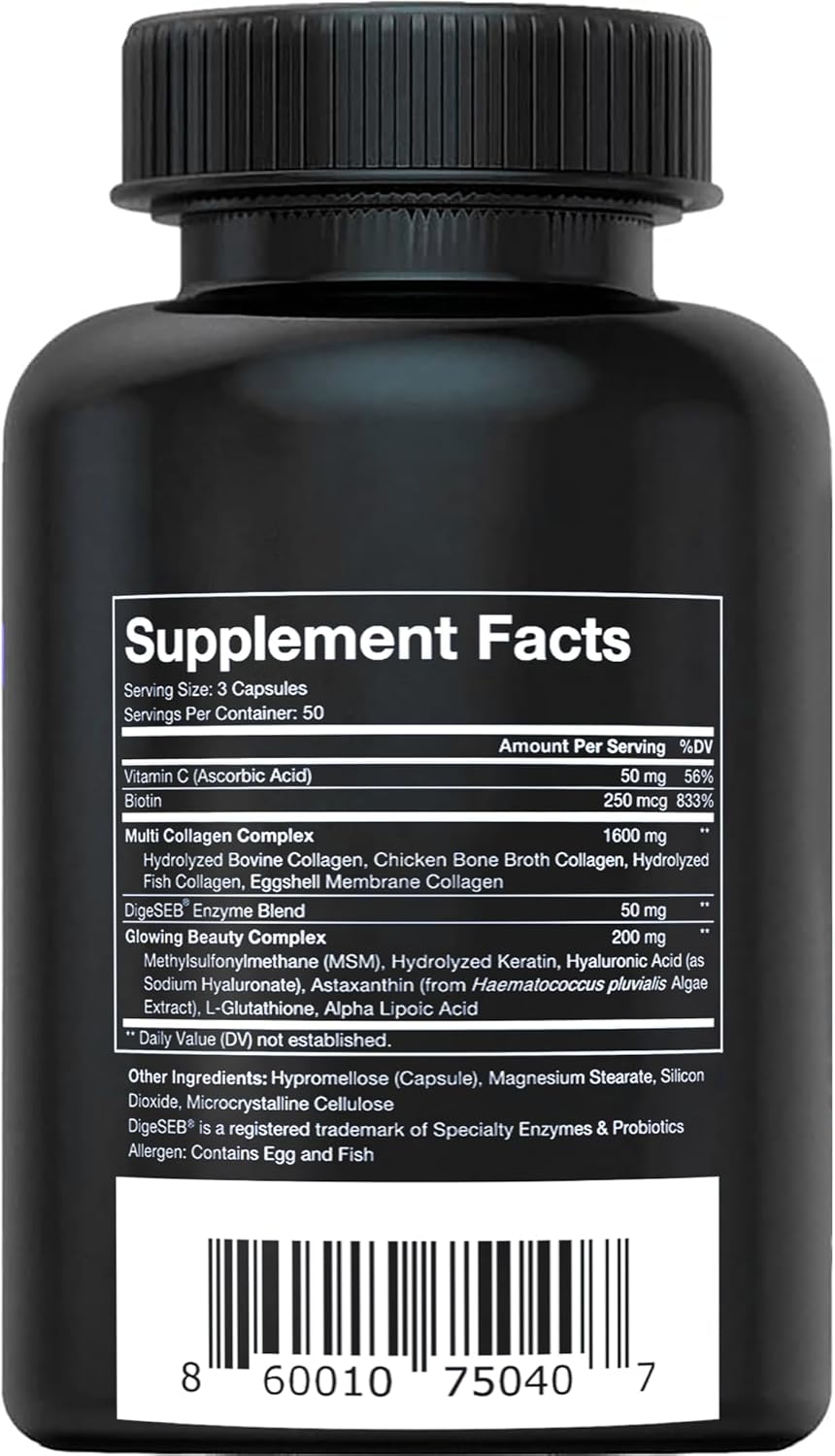 multi-collagen-plus-with-biotin-hyaluronic-acid-vitamin-c---hair-skin-nails-beauty-complex---150-capsules---type-i-ii-iii-v-x---men-women-8