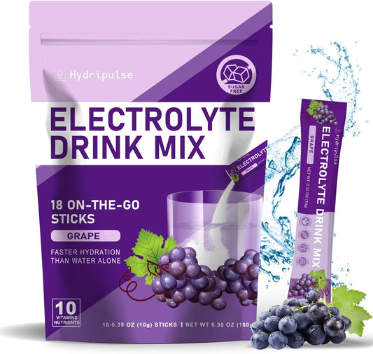 sugar-free-grape-hydripulse-electrolyte-powder-packets---10-electrolytes-vitamins-drink-mix-keto-vegan-friendly---non-gmo-18-packets-1