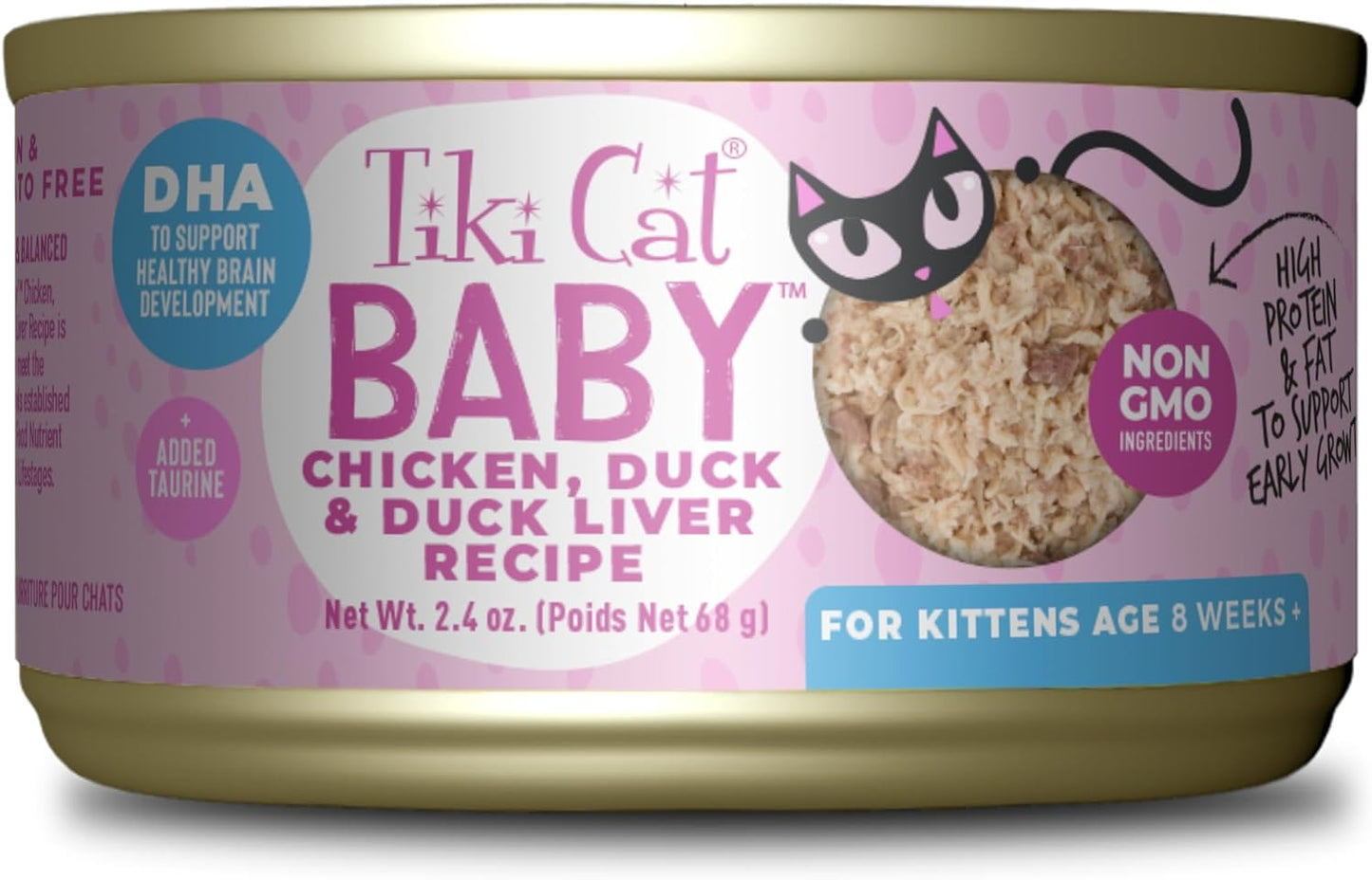 high-protein-tiki-pets-tiki-cat-baby-wet-cat-food-variety-pack-for-kittens-24-oz-cans-12-pack---chicken-duck-duck-liver-mousse-shreds---flavorful-and-nutritious-1