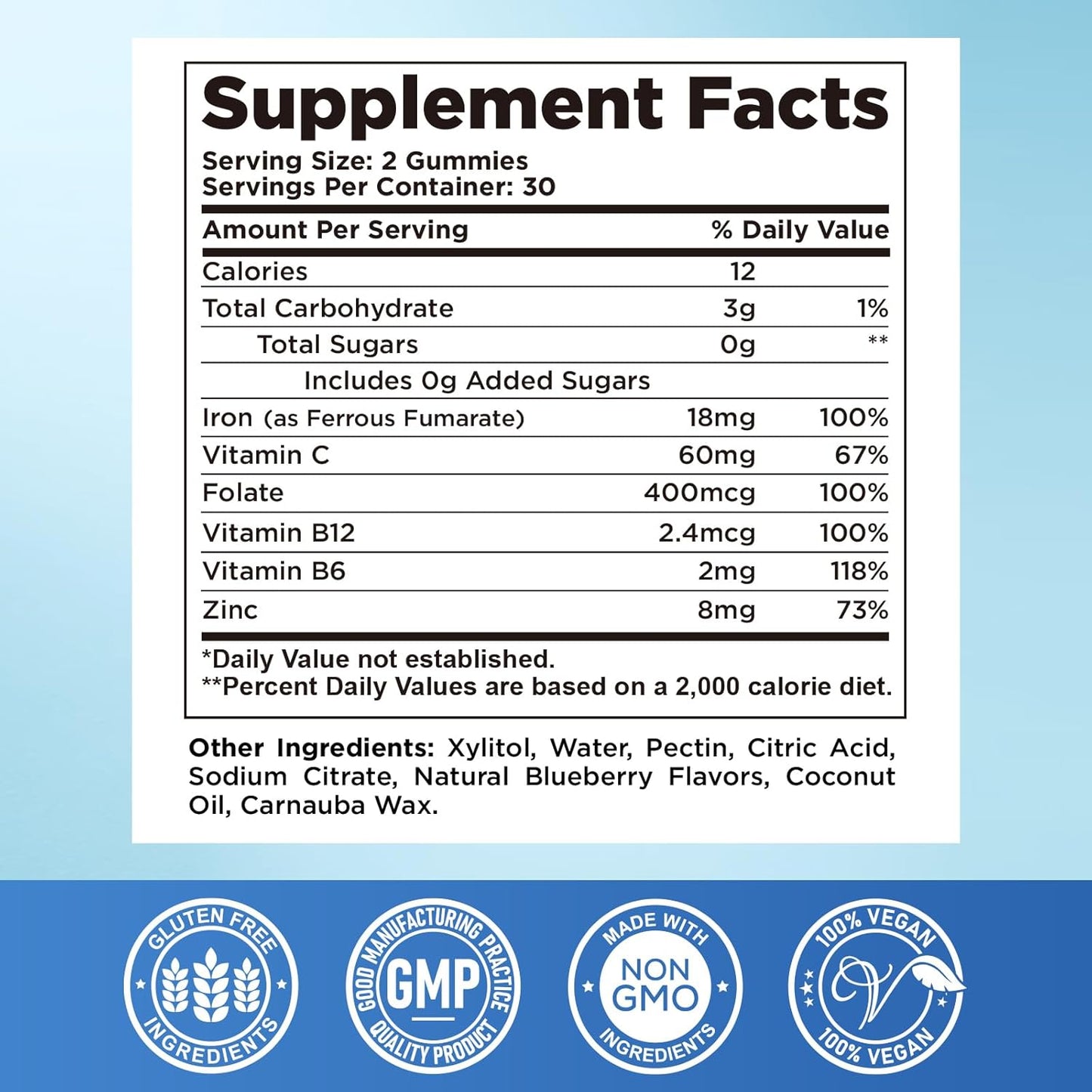 iron-gummies-with-vitamin-b6-b12-c-zinc-folate---adult-kids-iron-supplement-for-energy-boost-anemia-support---vegan-blueberry-gummies---60ct-7