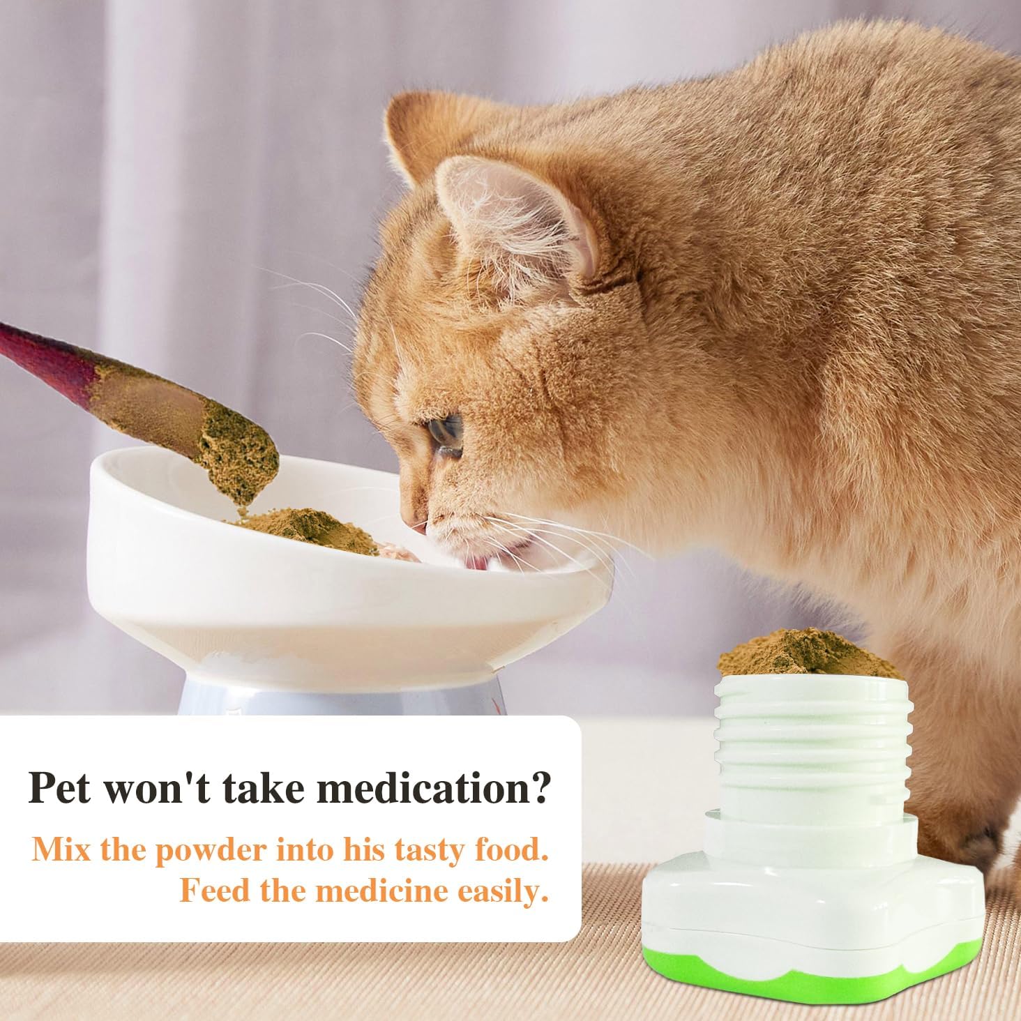 johnbee-pill-crusher-and-grinder-for-fine-powder-with-storage-compartment---ideal-for-elderly-family-and-pets---features-silicone-edges-and-cleaning-brush---green-6