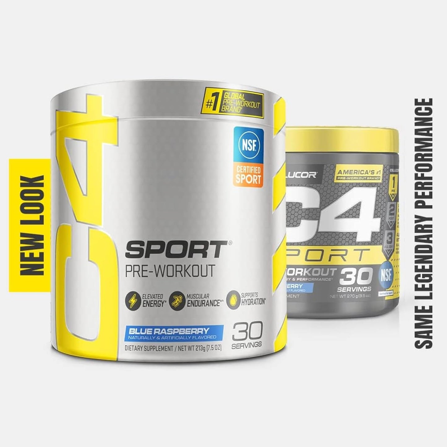 Cellucor C4 Sport Blue Raspberry Pre Workout Powder - Energy Boost with Creatine, Caffeine, Beta-Alanine - NSF Certified Sport Performance Blend - 30 Servings - Espot.com.au