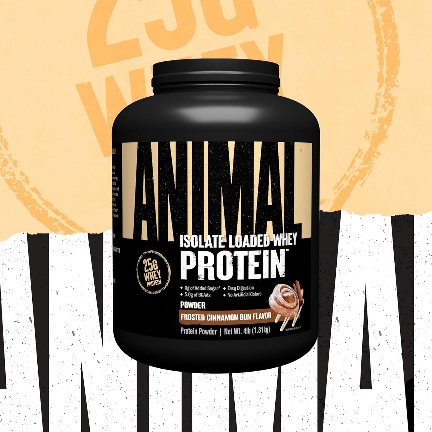 frosted-cinnamon-bun-animal-whey-isolate-protein-powder---25g-protein-low-sugar-digestive-enzymes---muscle-builder-recovery-for-men-women---pre-post-workout---4-lbs-3
