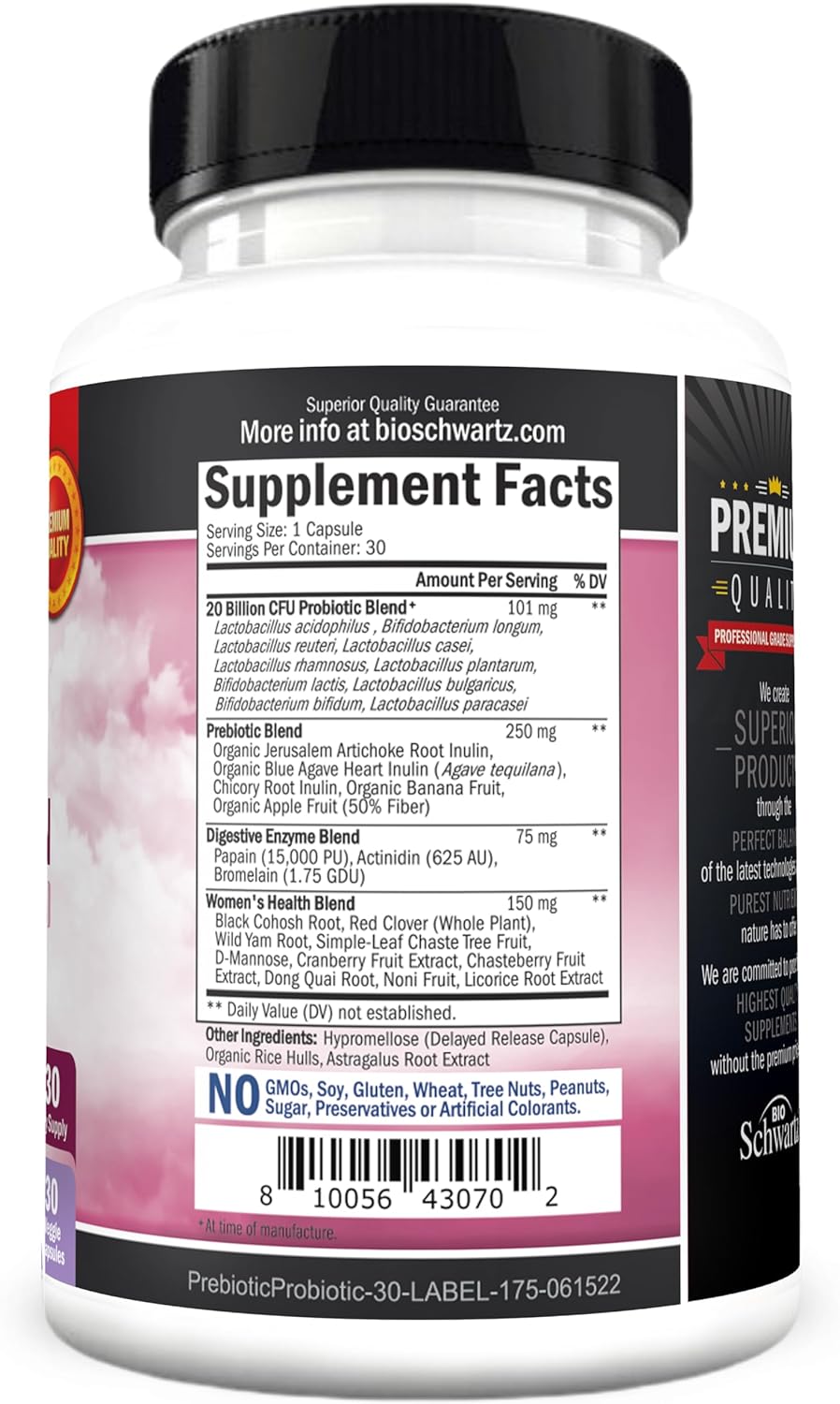 womens-prebiotic-probiotic-supplement-for-gut-vaginal-immune-health---with-black-cohosh-red-clover---whole-food-digestive-enzymes---lactobacillus-probiotic-capsules---30-count-8