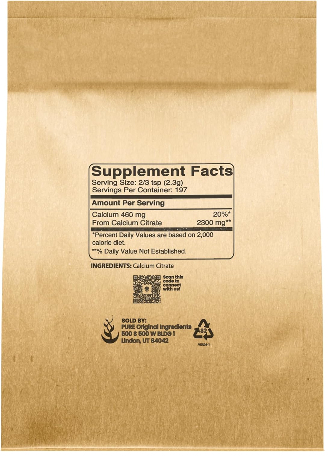 organic-calcium-citrate-powder---1lb-bag-pure-ingredients-no-additives---calcium-supplement-2