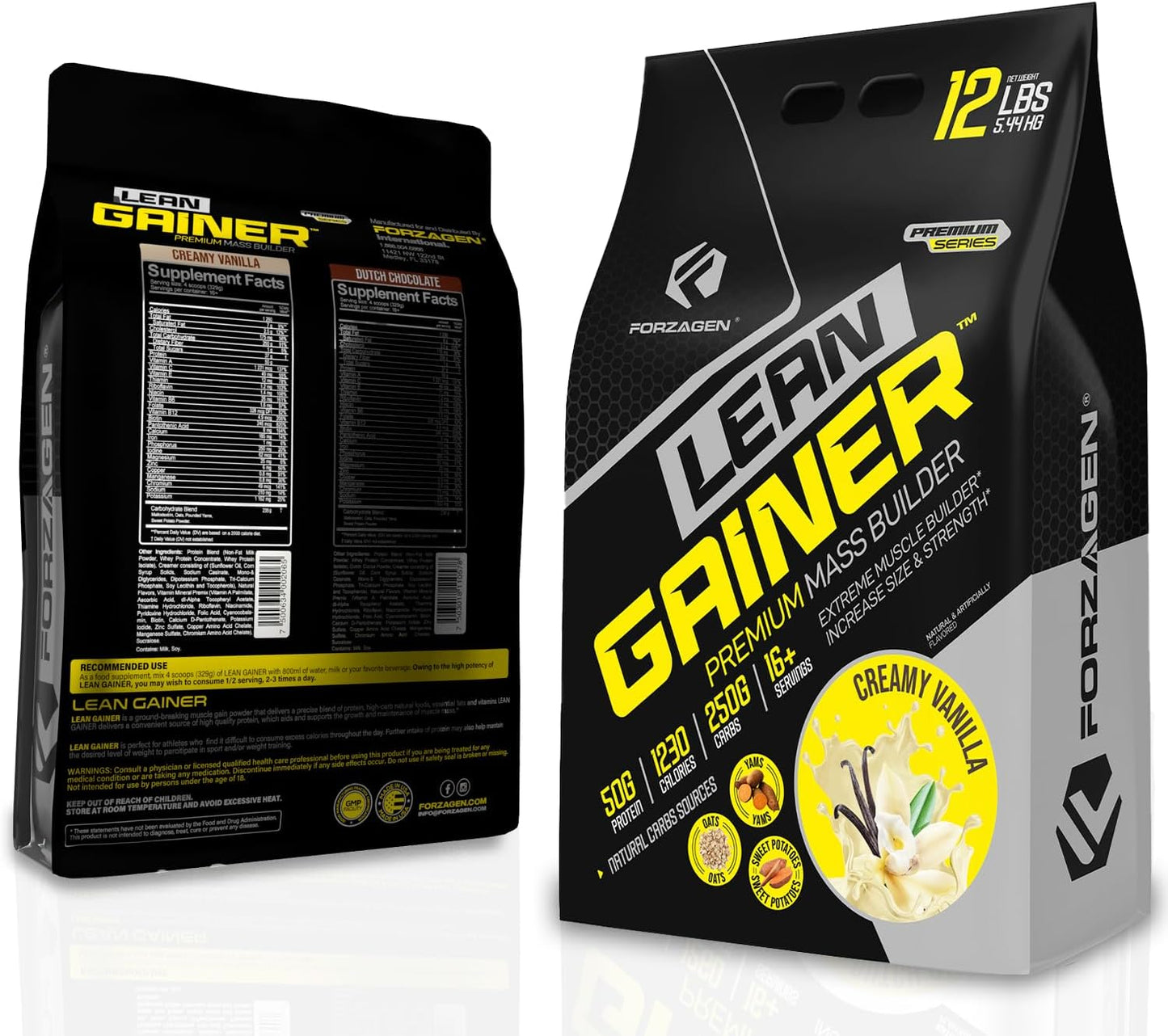 forzagen-lean-gainer-premium-mass-builder-protein-powder---12-lbs-creamy-vanilla-flavor---ideal-for-men-women-3