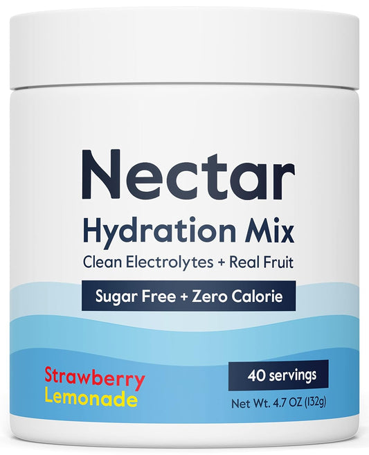 organic-nectar-sugar-free-electrolyte-powder---strawberry-lemonade-flavor---hydration-solution-for-keto-and-paleo-diets---no-calories-no-added-sugar---40-servings-1