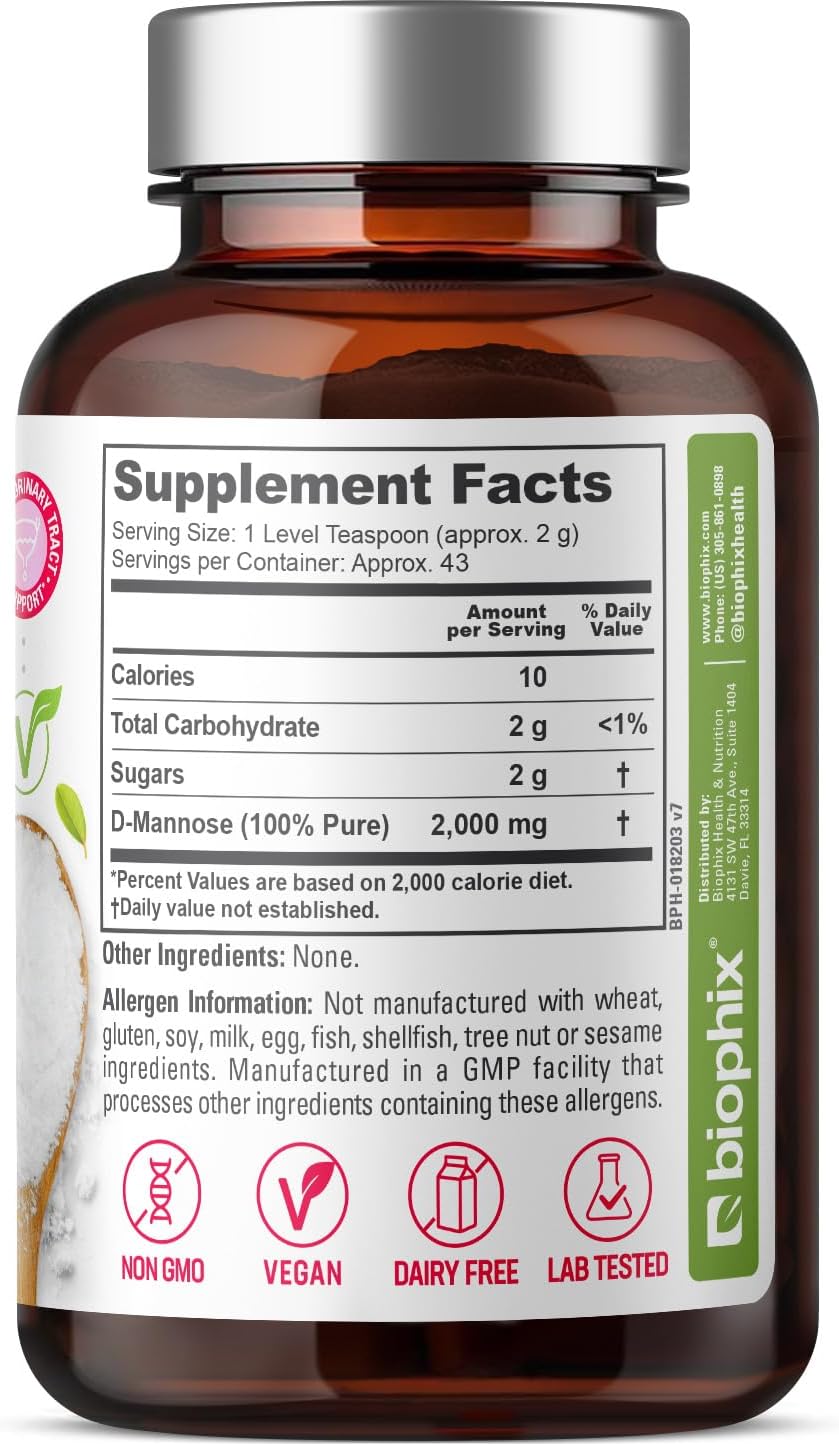 biophix-pure-mannose-powder-2000mg---3-oz-85g---promotes-urinary-bladder-tract-health-8