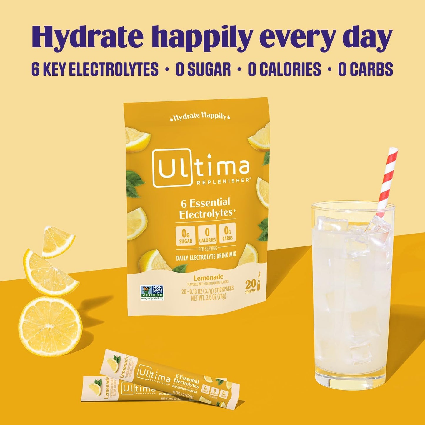 ultima-replenisher-lemonade-electrolyte-powder-drink-mix-bundle---30-servings-canister-20-stickpacks---keto-friendly-vegan-non-gmo-sugar-free---6-electrolytes-minerals-2