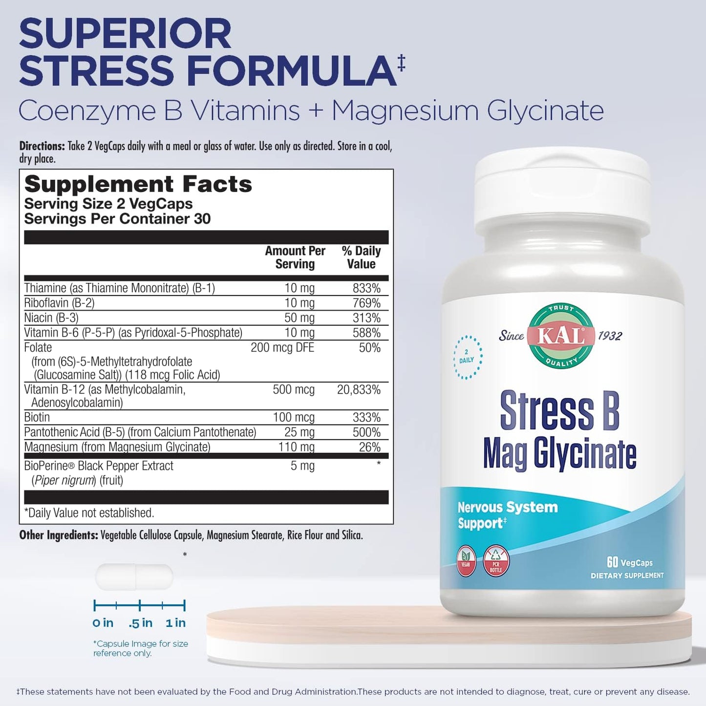 30-day-supply-of-kal-stress-b-mag-glycinate-with-coenzyme-b-6-methylcobalamin-and-folate-for-mood-relaxation-support---60-vegcaps-2