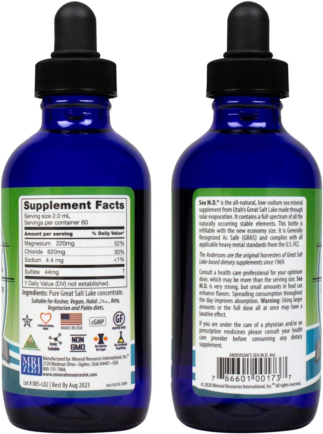 Anderson's Trace Minerals & Refill Pack - Economy Size for Family by Mineral Resources International, Inc. - Essential Mineral Supplements for the Whole Family - Espot.com.au