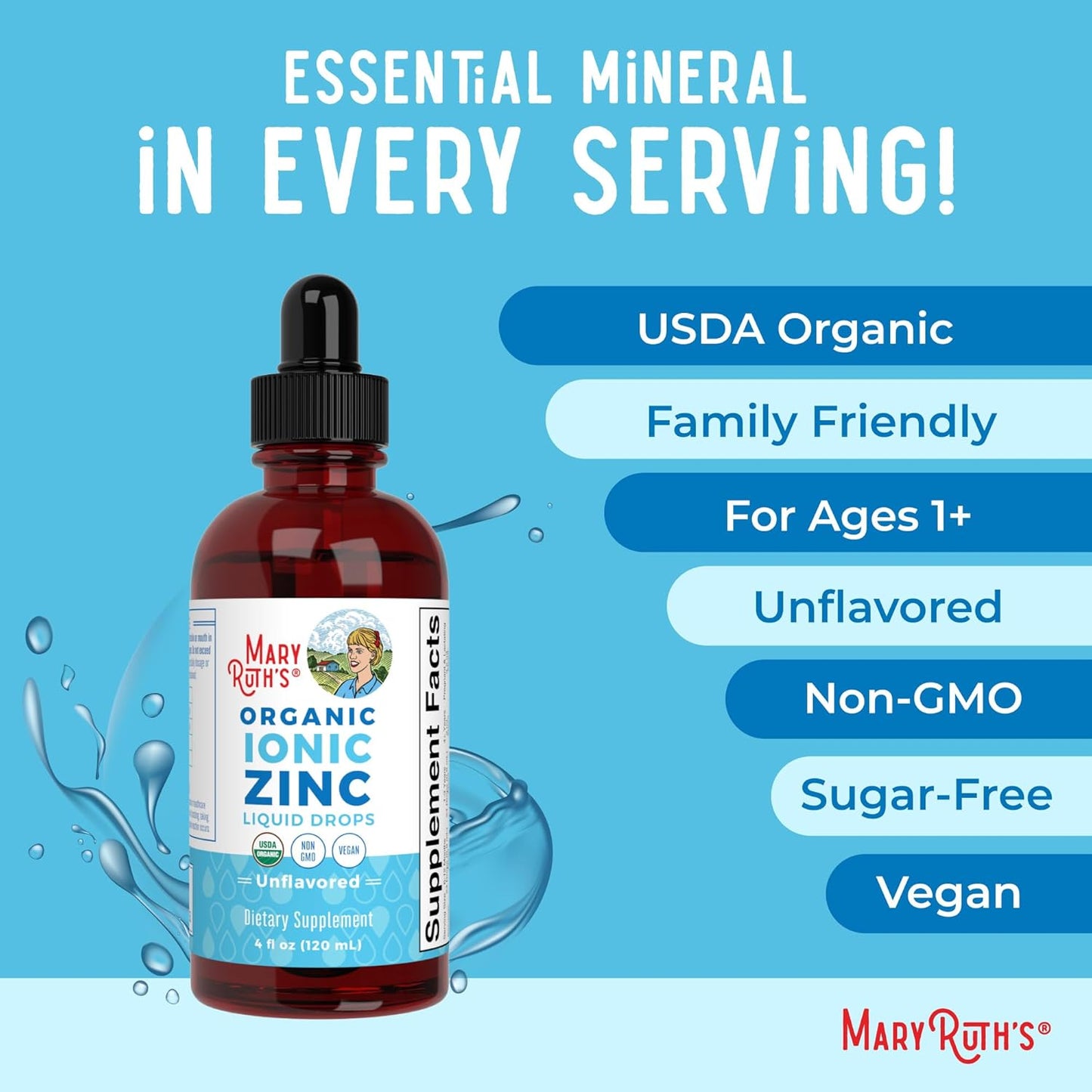 MaryRuth Organics Precision Probiotic & Zinc Drops for Women - Raspberry Flavor | Clean Label Project VerifiedĀ® | Vitamins for Gut Health, Immune Support, & Overall Wellness | Vegan, Non-GMO, Gluten Free - Espot.com.au