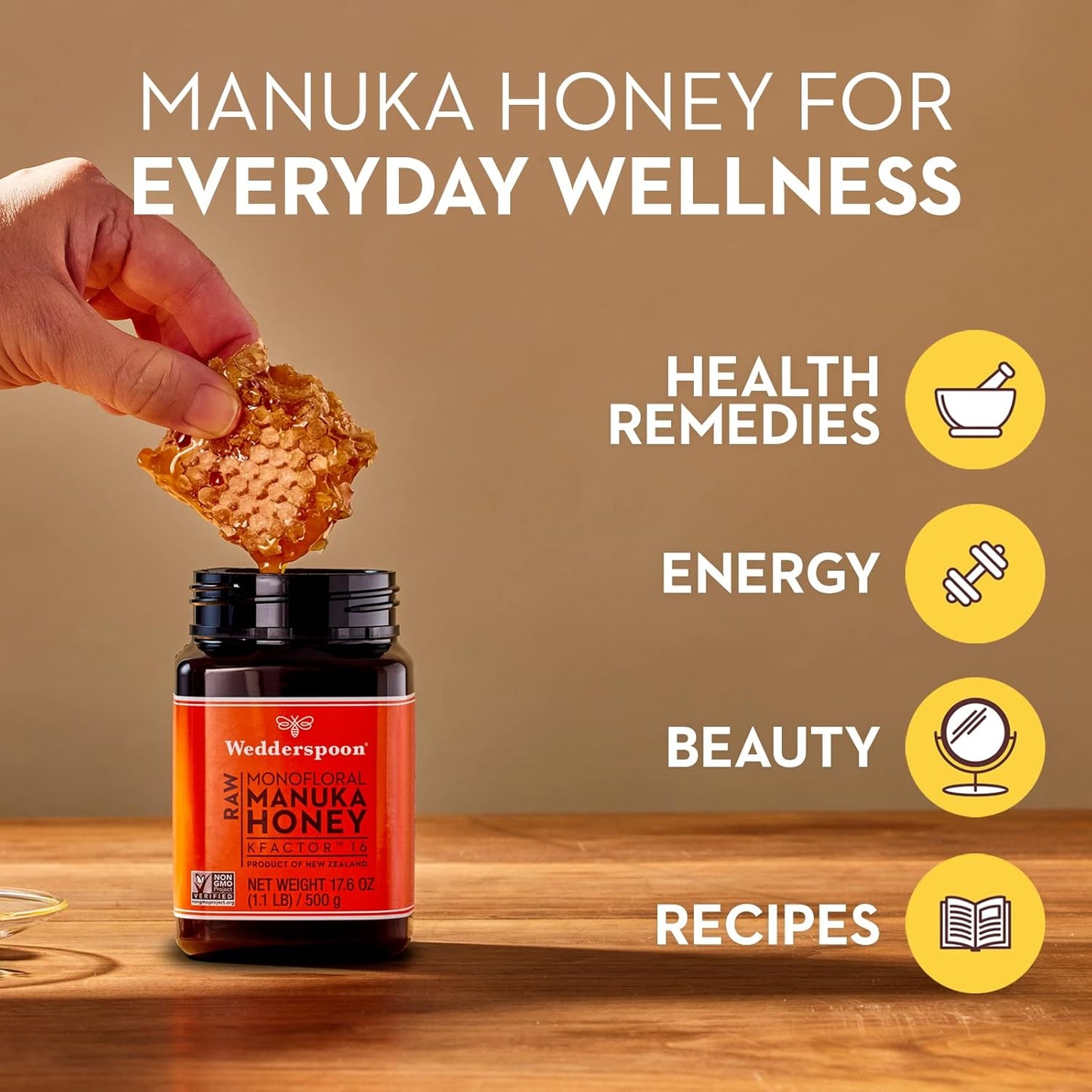 352-oz-wedderspoon-raw-premium-manuka-honey-kfactor-16-unpasteurized-from-new-zealand-hives-to-your-home---genuine-and-traceable-honey-5