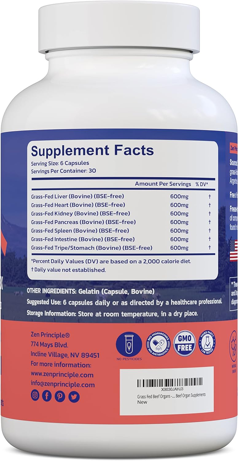 zen-principle-grass-fed-beef-organs---desiccated-organ-supplements-from-liver-heart-kidney-pancreas-spleen-intestine-and-tripestomach-3